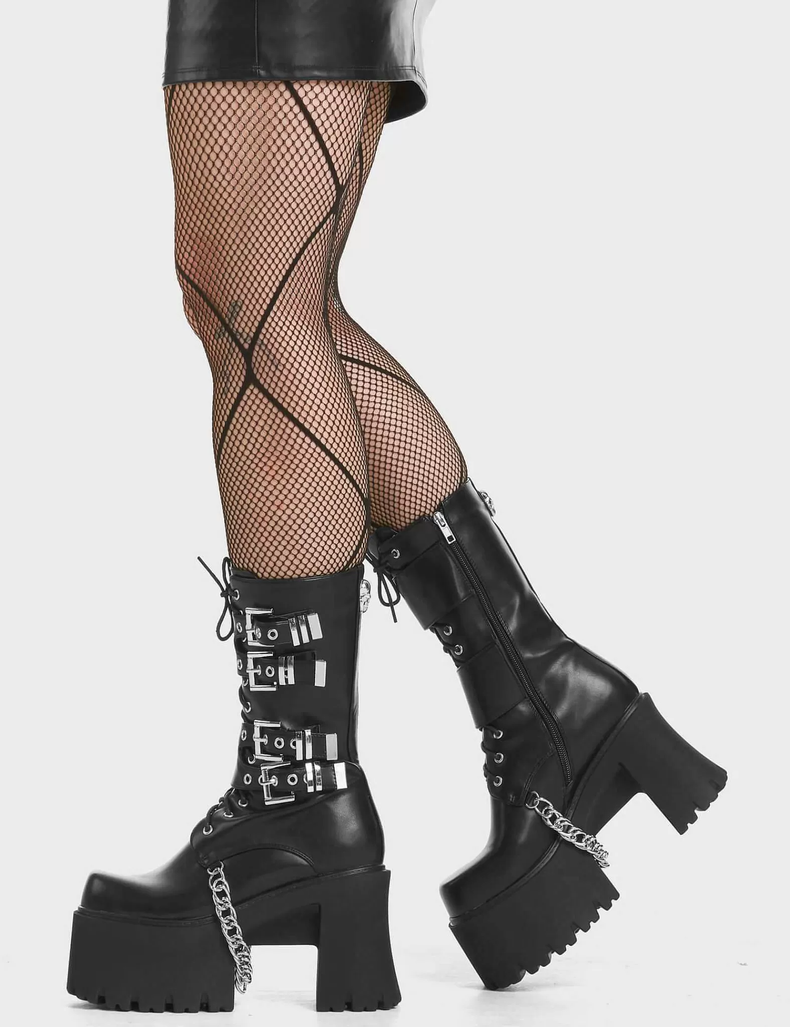 Lamoda Calf>Bite My Tongue Chunky Platform Calf Boots