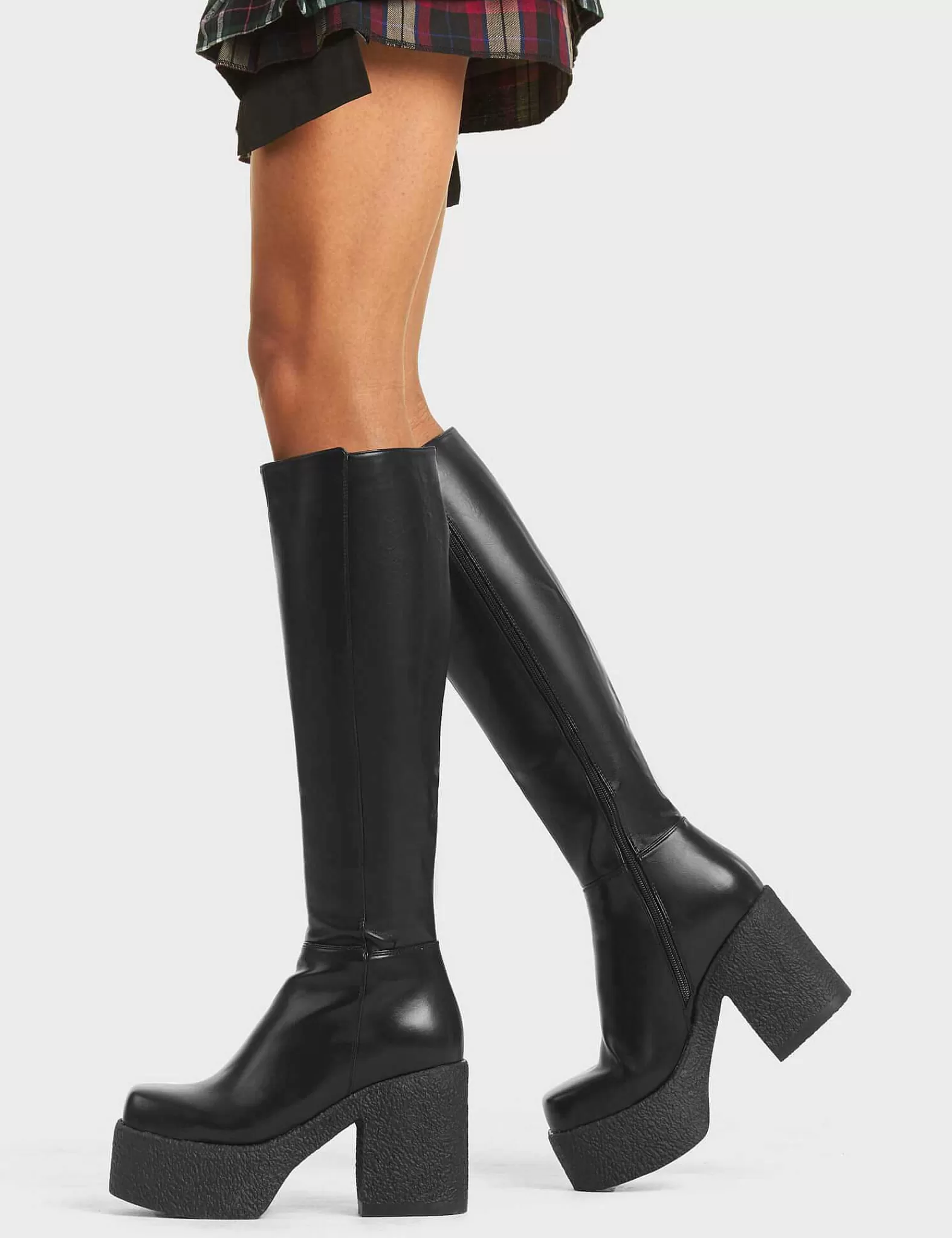 Lamoda Knee High>Called Out Chunky Platform Knee High Boots