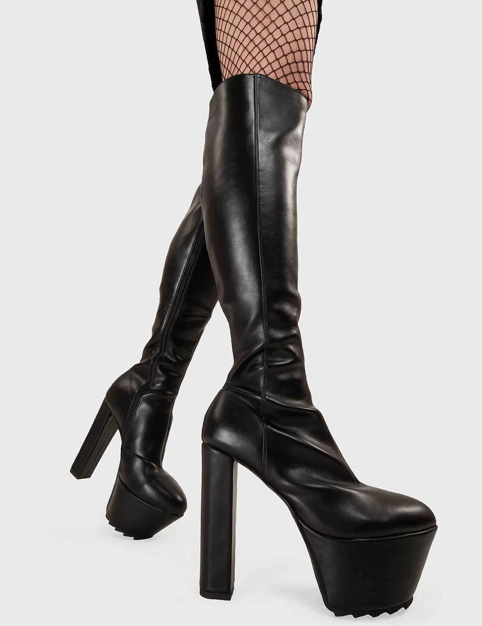 Lamoda Knee High>Can'T Stand You Platform Knee High Boots