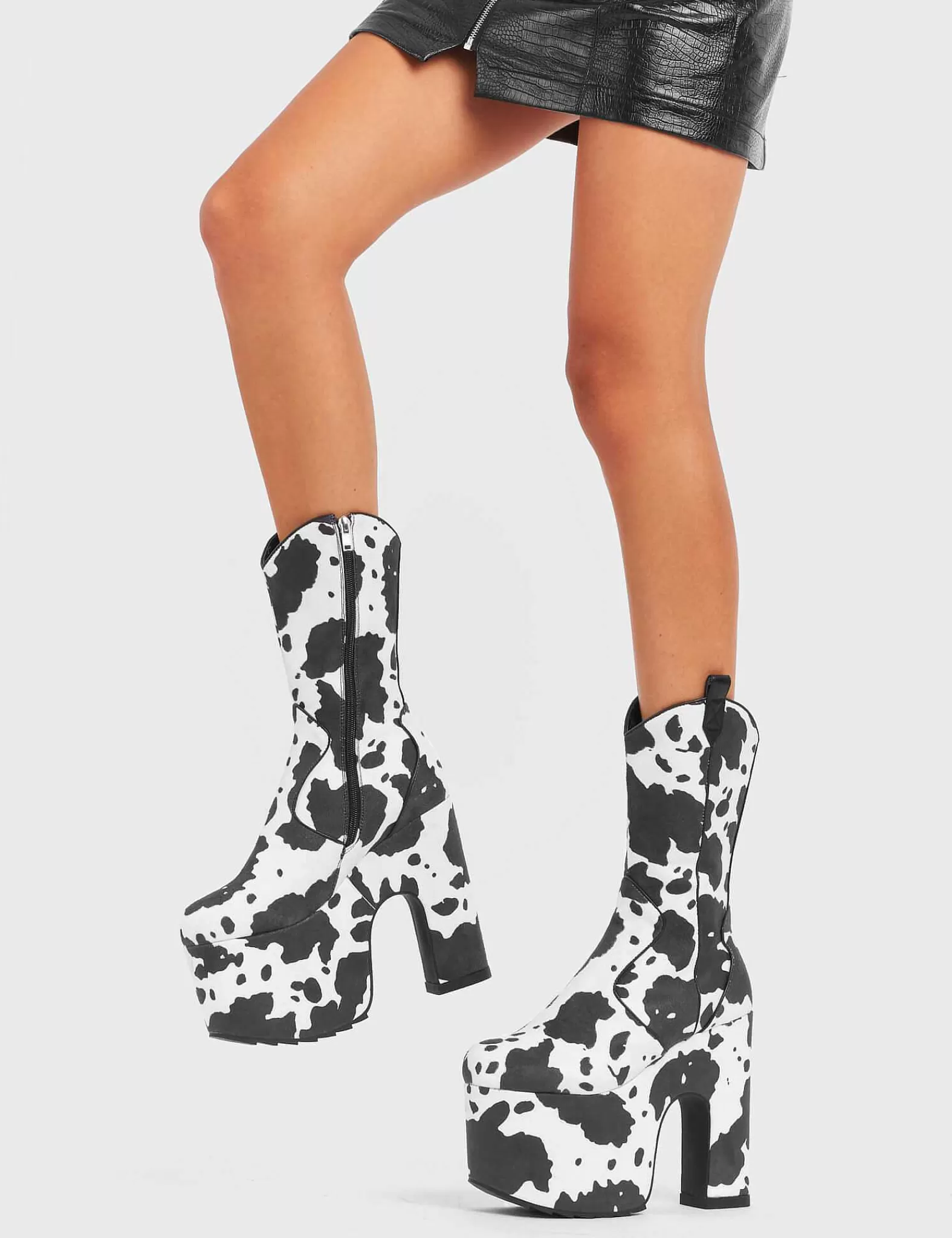 Lamoda Calf>Cowbell Chunky Platform Calf Boots