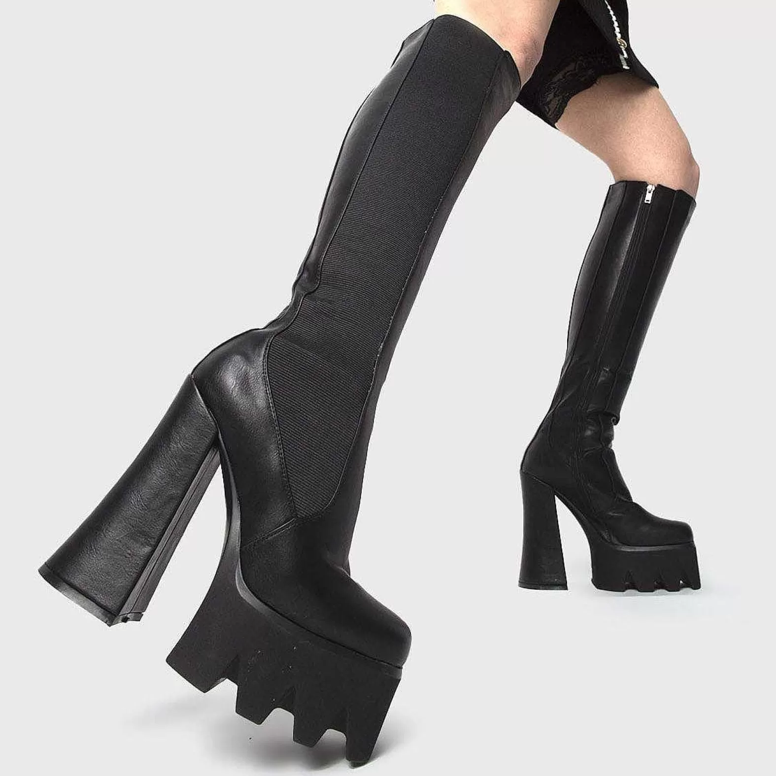 Lamoda Knee High>Disco Inferno Platform Knee High Boots