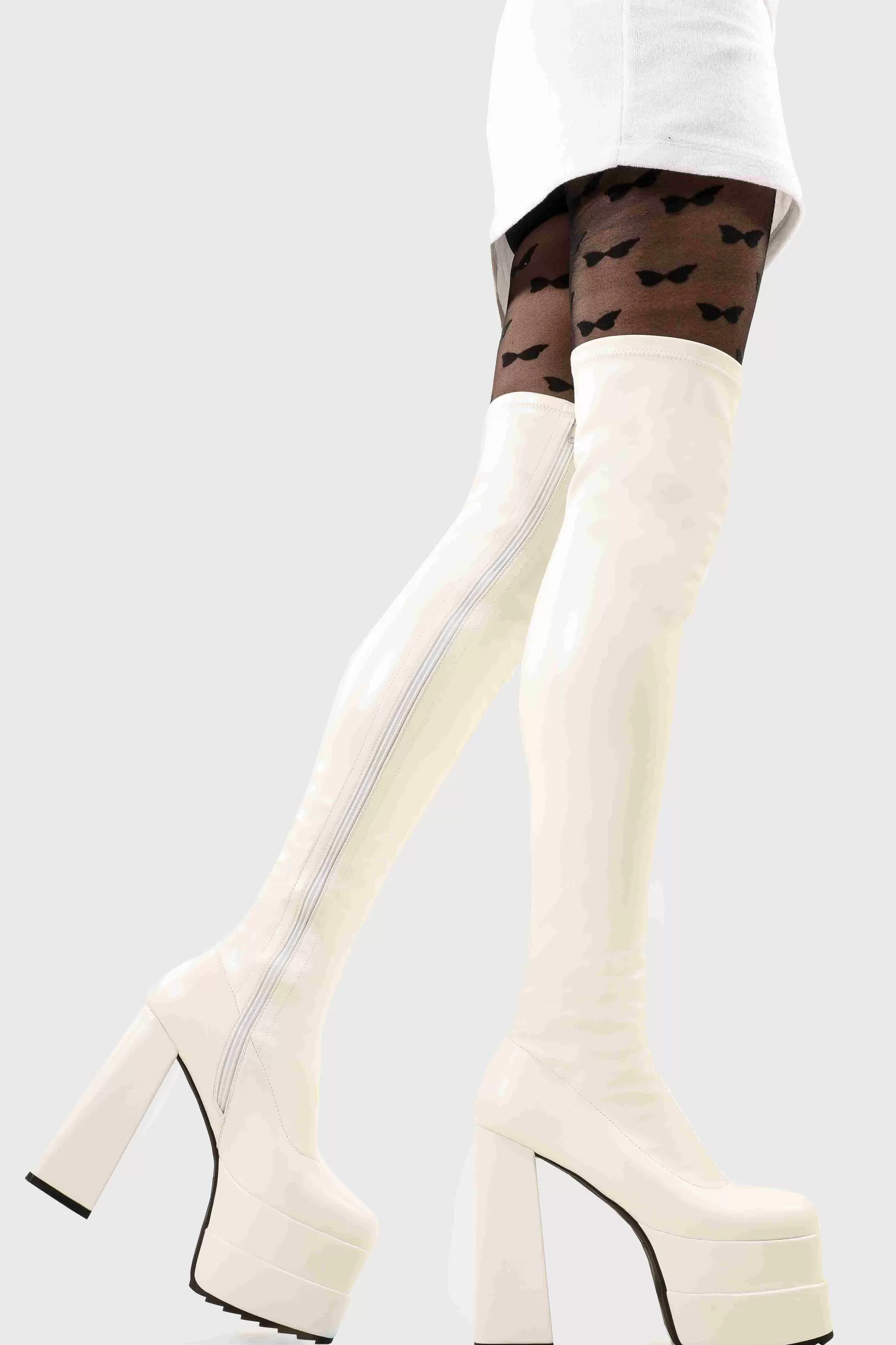 Lamoda Platform>Fantasies Wide Calf Platform Thigh High Boots