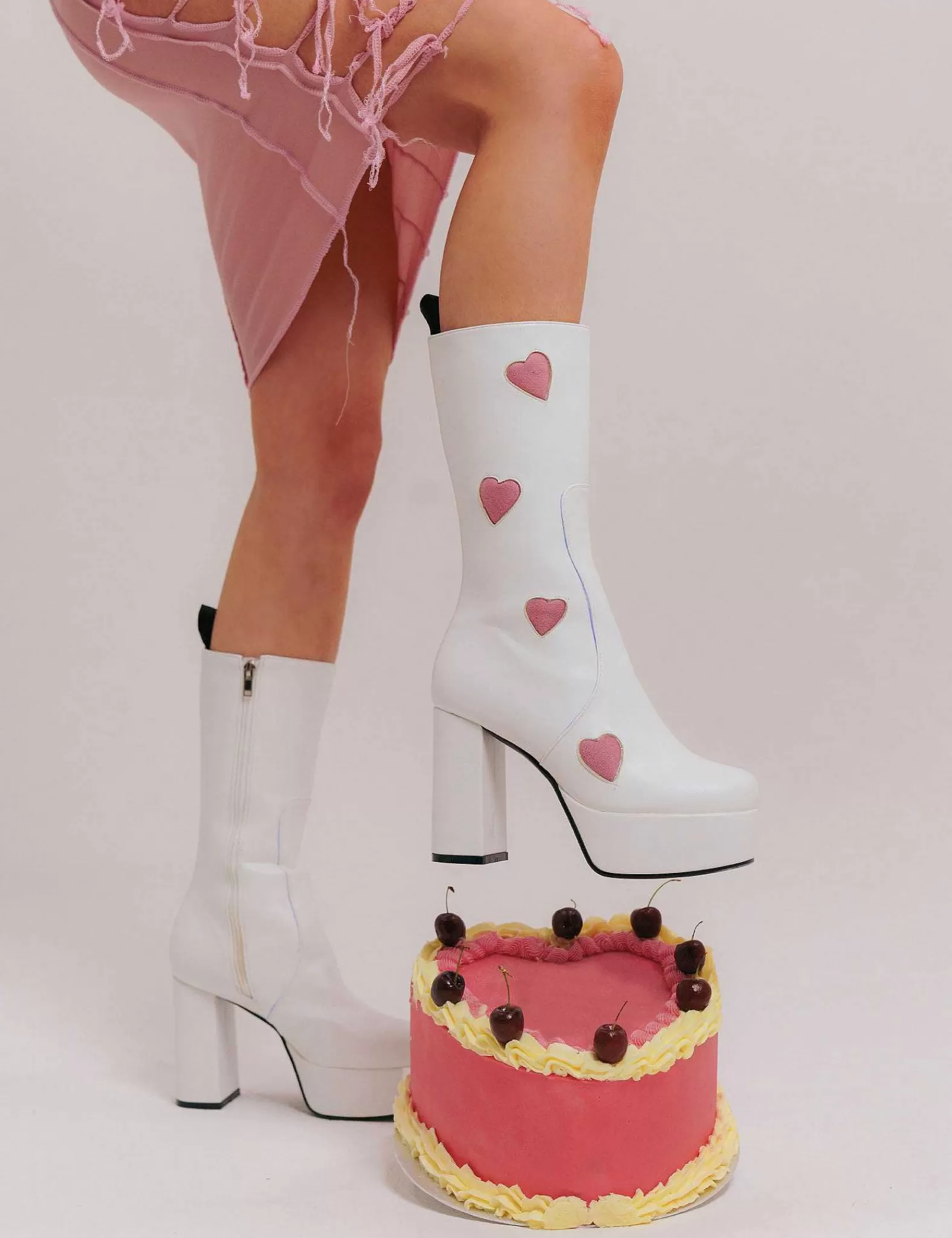 Lamoda Calf>Game Of Love Platform Calf Boots