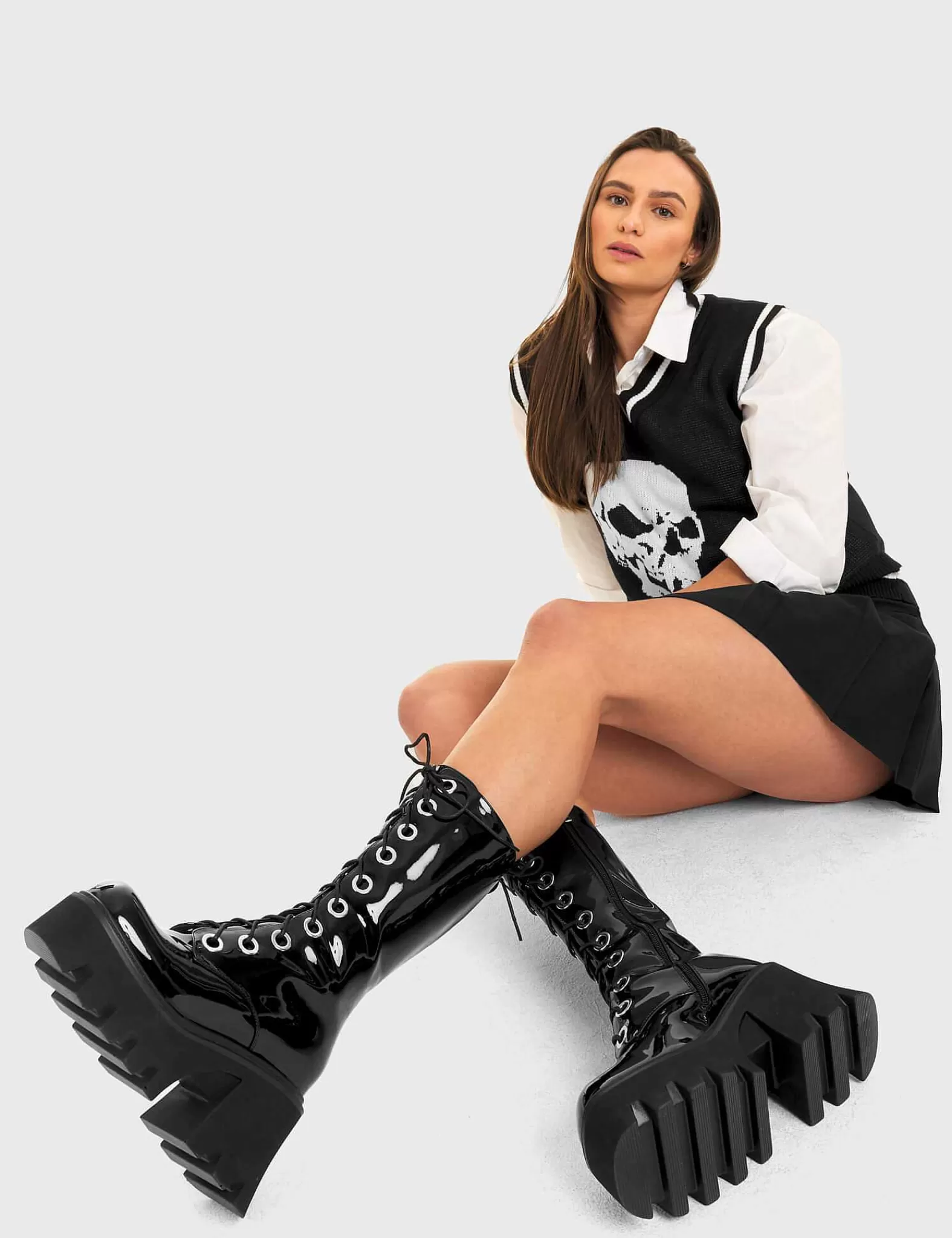 Lamoda Calf>Get Paid Chunky Platform Calf Boots