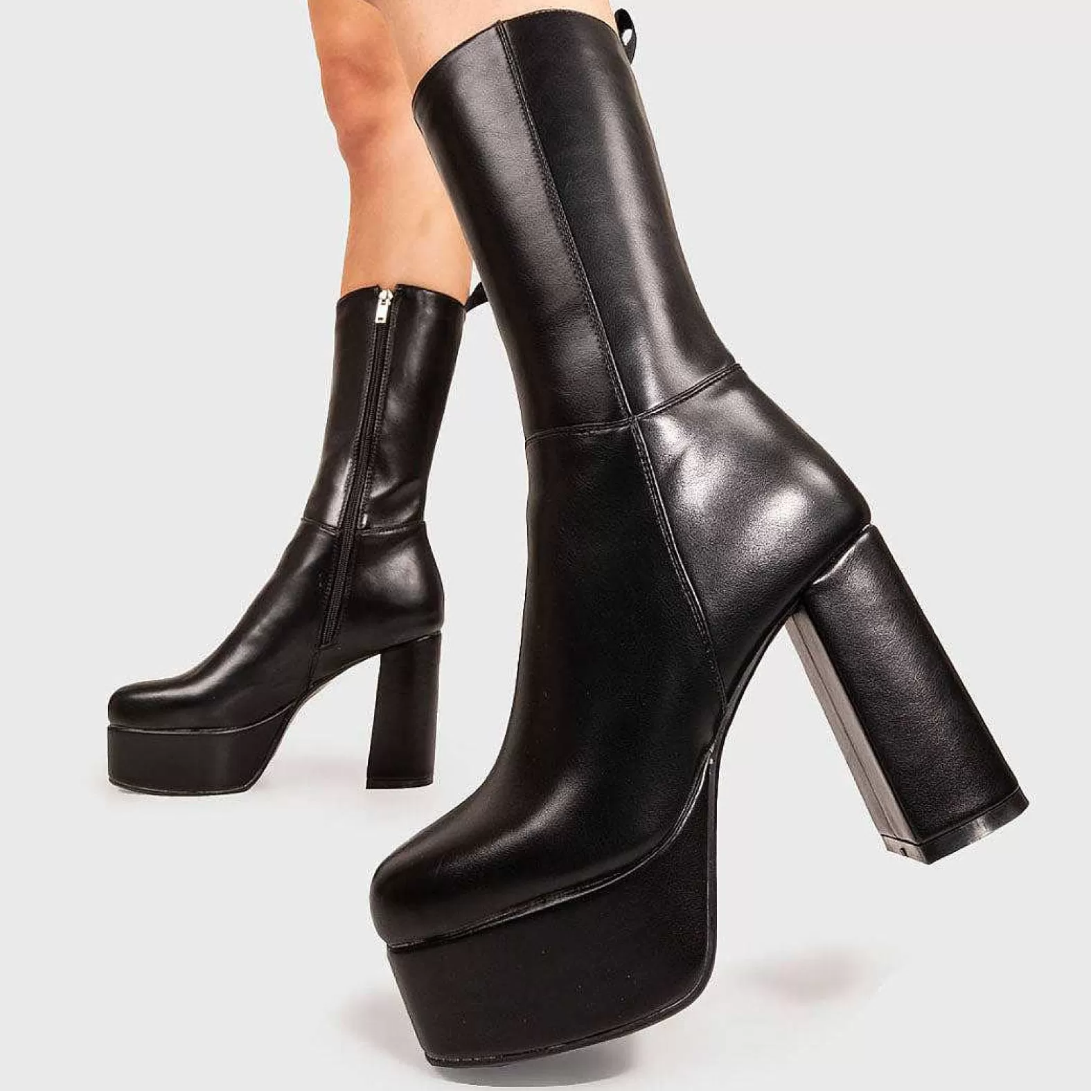 Lamoda Calf>Going Under Wide Fit Platform Calf Boots