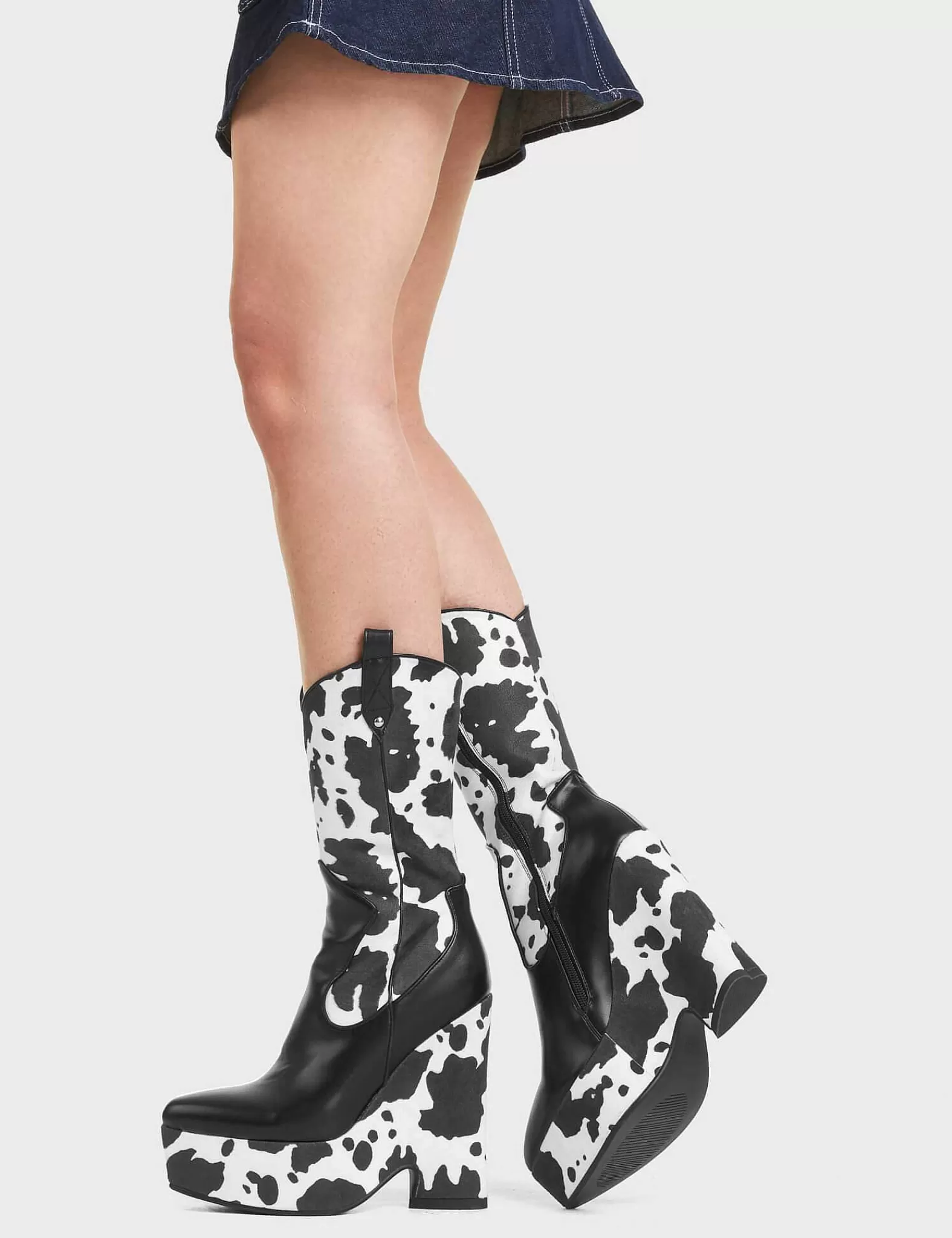 Lamoda Calf>Here We Are Chunky Platform Calf Boots