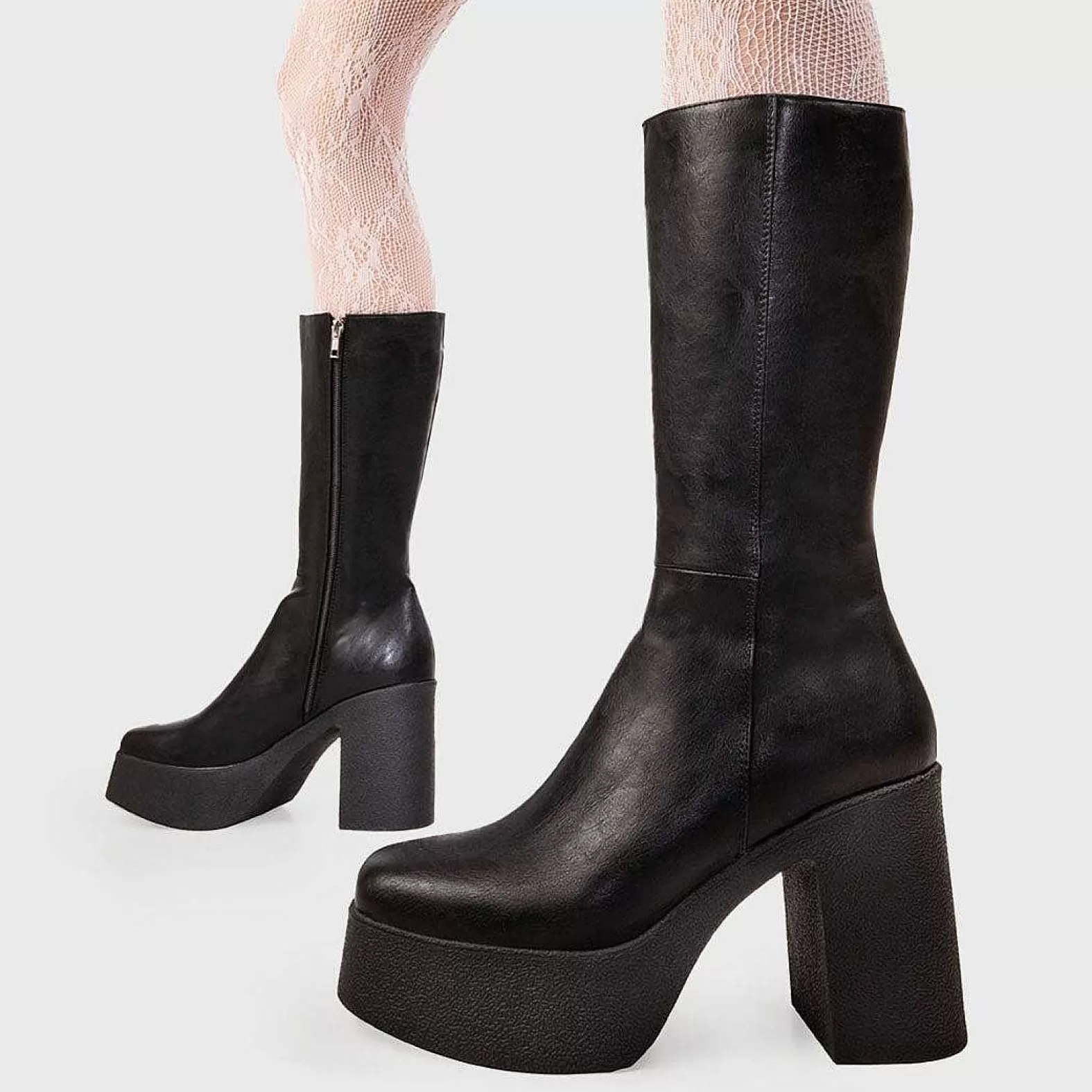 Lamoda Calf>Holler Back Platform Wide Calf Boots