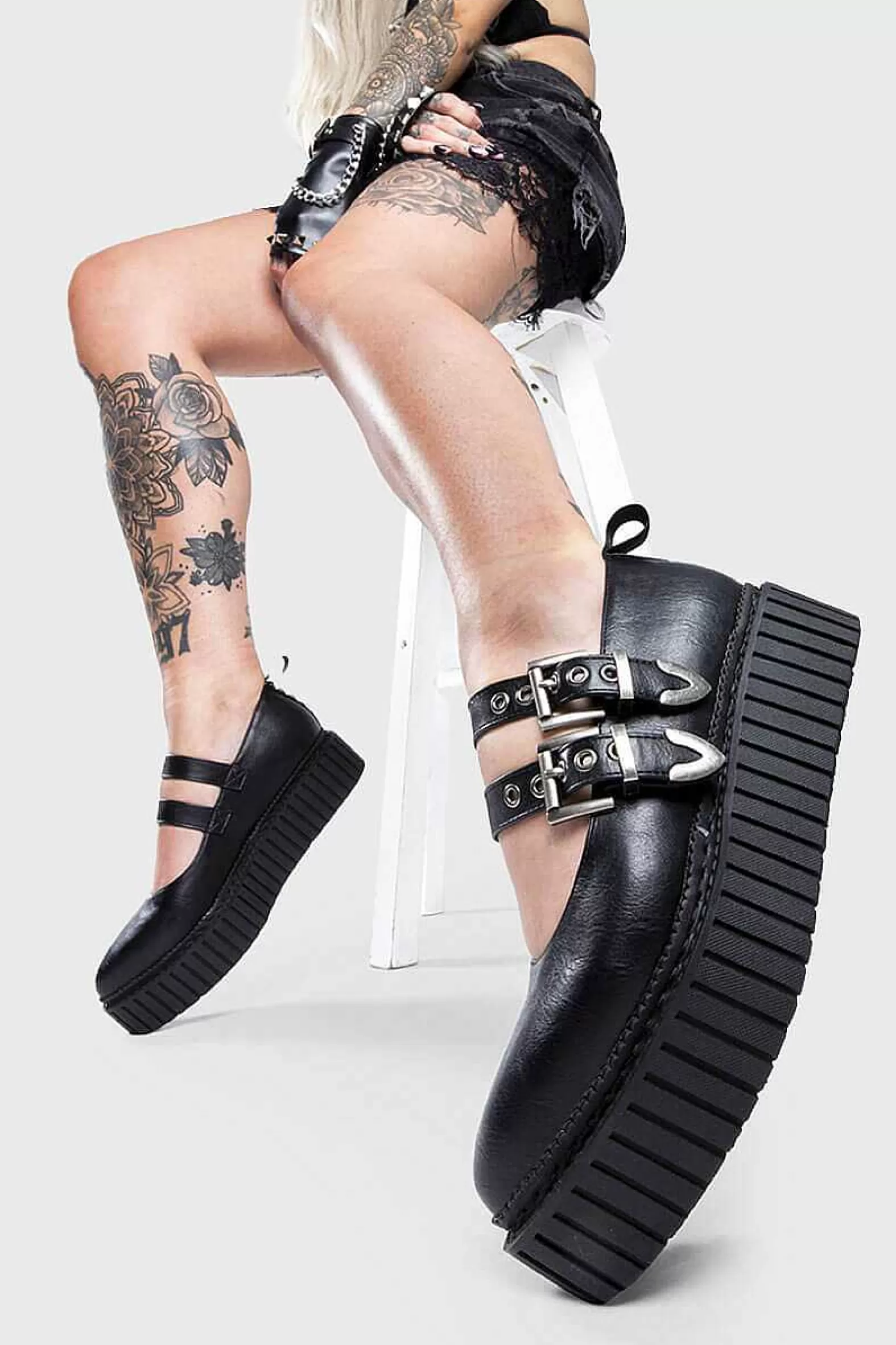 Lamoda Mary Janes>I'M A Believer Chunky Platform Creeper Shoes