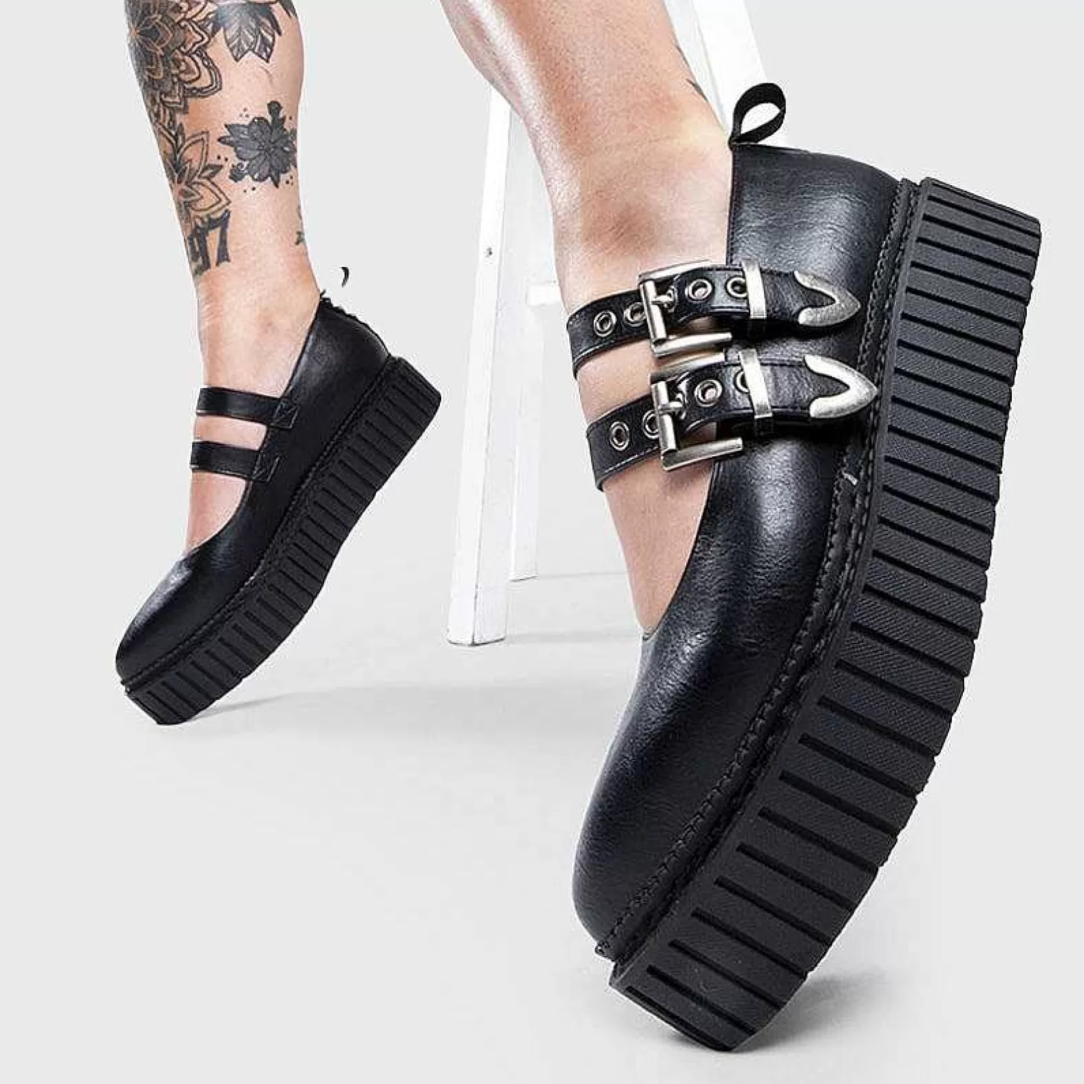 Lamoda Mary Janes>I'M A Believer Chunky Platform Creeper Shoes