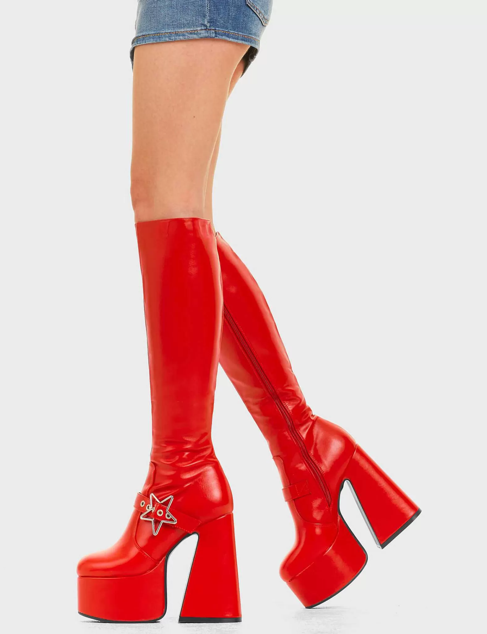 Lamoda Knee High>I'M Your Star Platform Knee High Boots