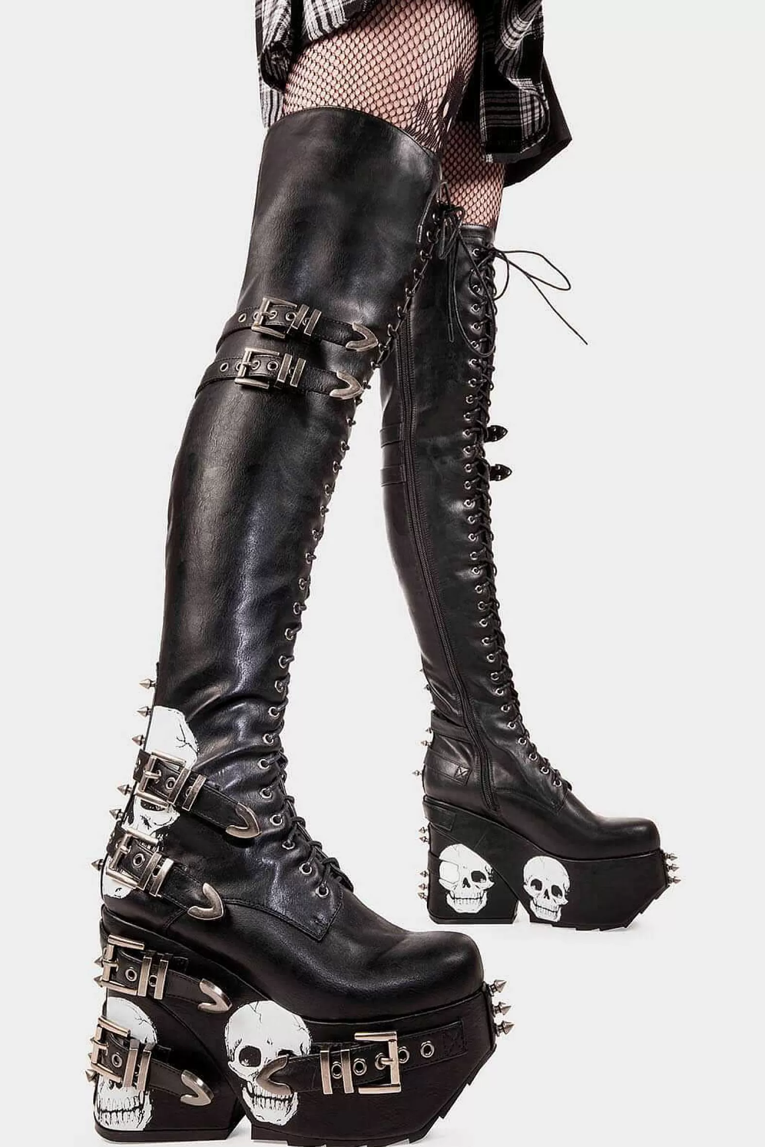 Lamoda Chunky>Irrational Thoughts Chunky Platform Thigh High Boots