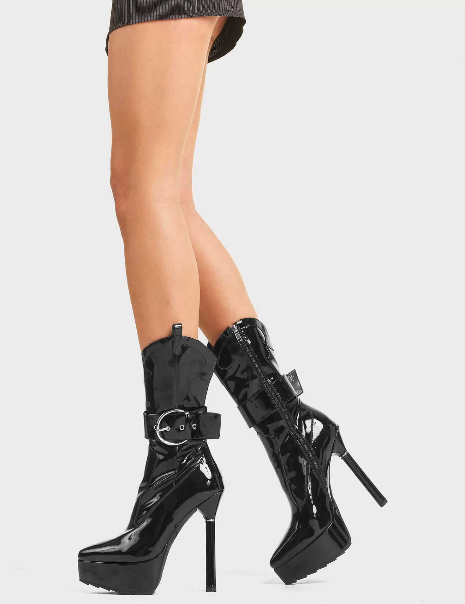 Lamoda Calf>Keep Waitin' Western Platform Calf Boots