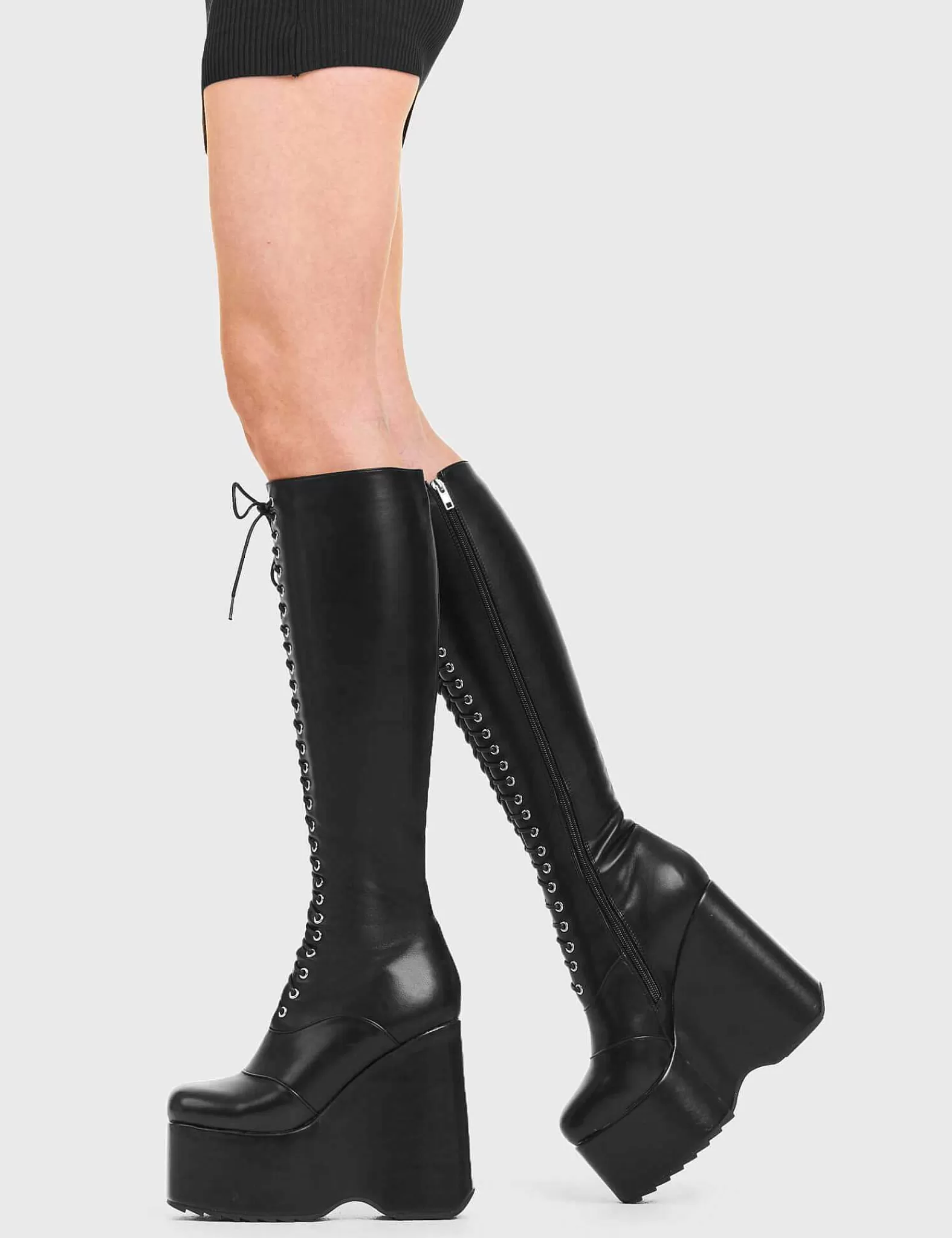 Lamoda Knee High>Kiss City Chunky Platform Knee High Boots