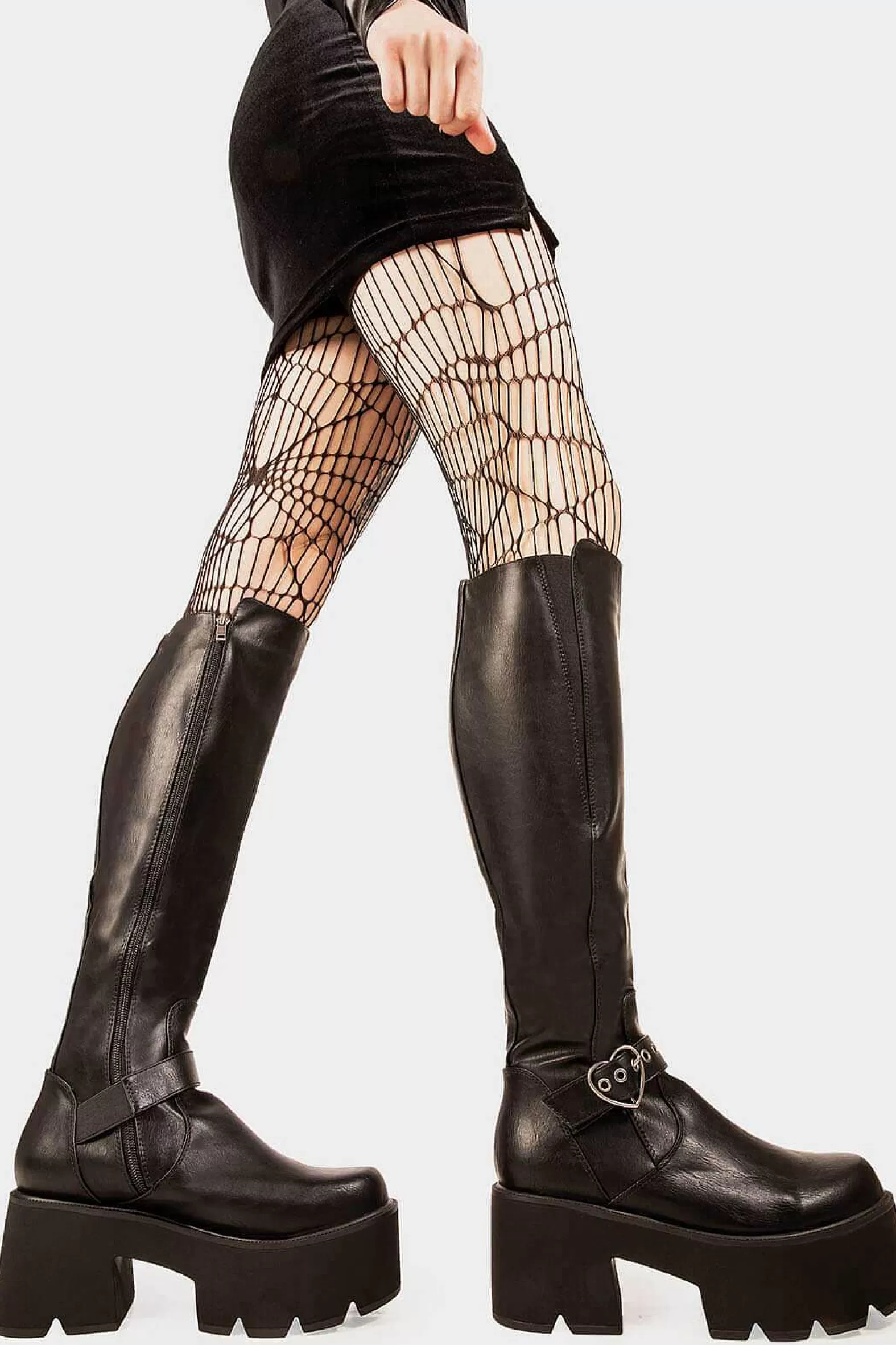 Lamoda Knee High>Letter To My Lover Chunky Platform Knee High Boots