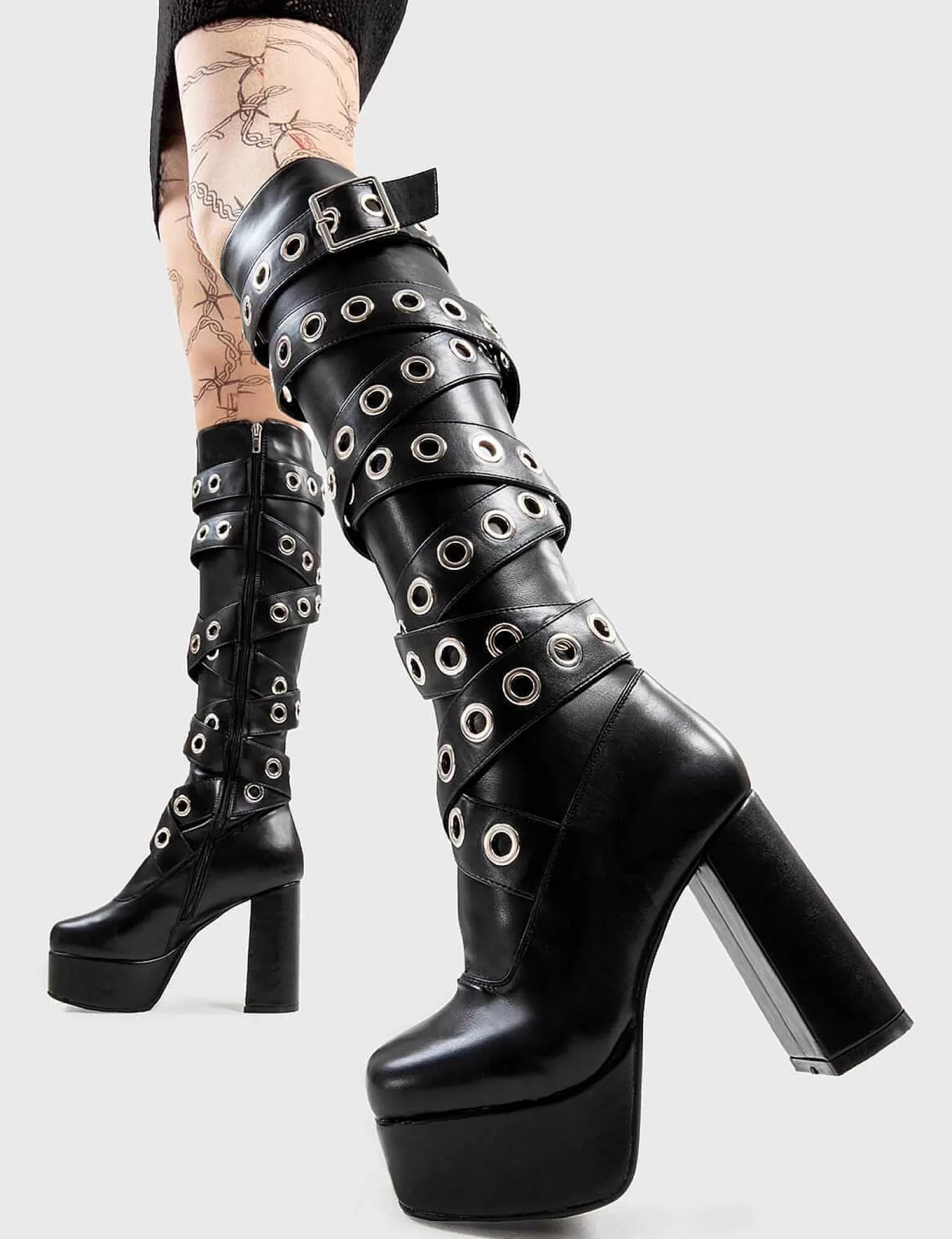 Lamoda Knee High>Manhunt Platform Knee High Boots