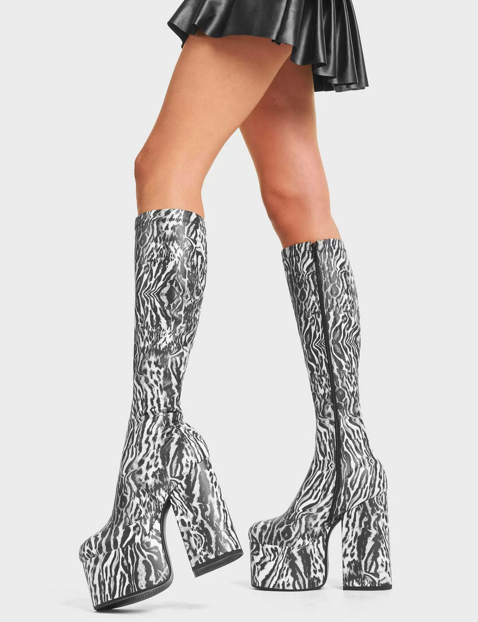 Lamoda Knee High>Messenger Platform Knee High Boots