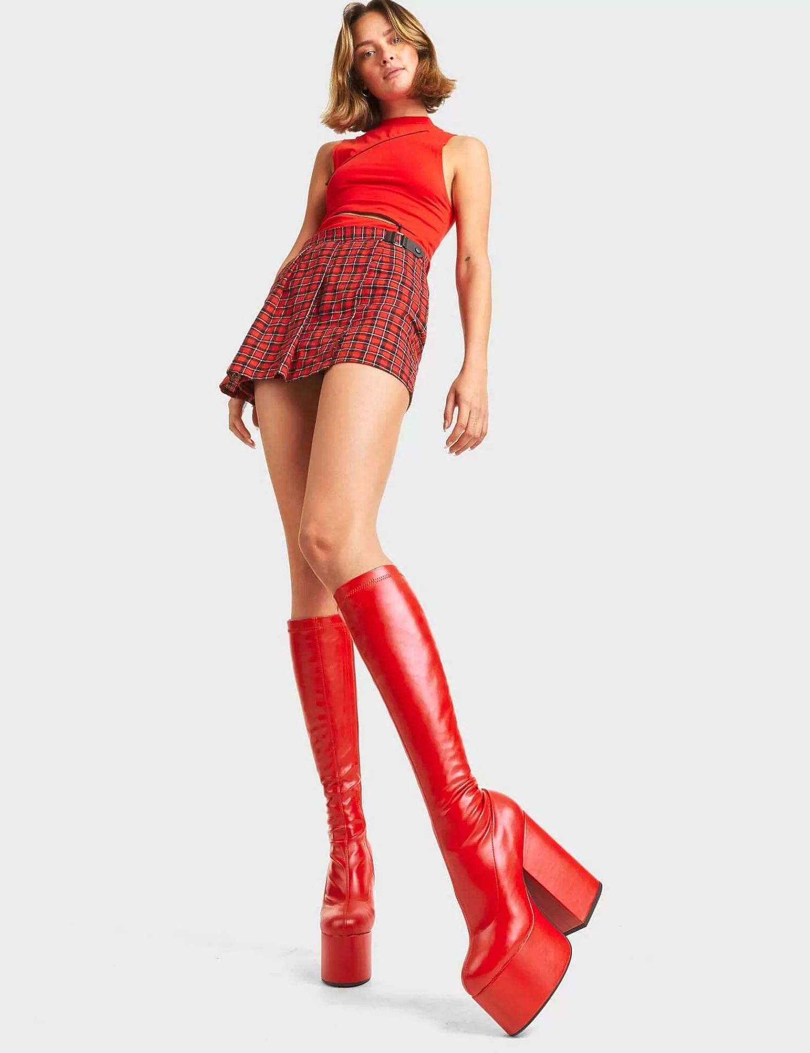 Lamoda Knee High>Messenger Platform Knee High Boots