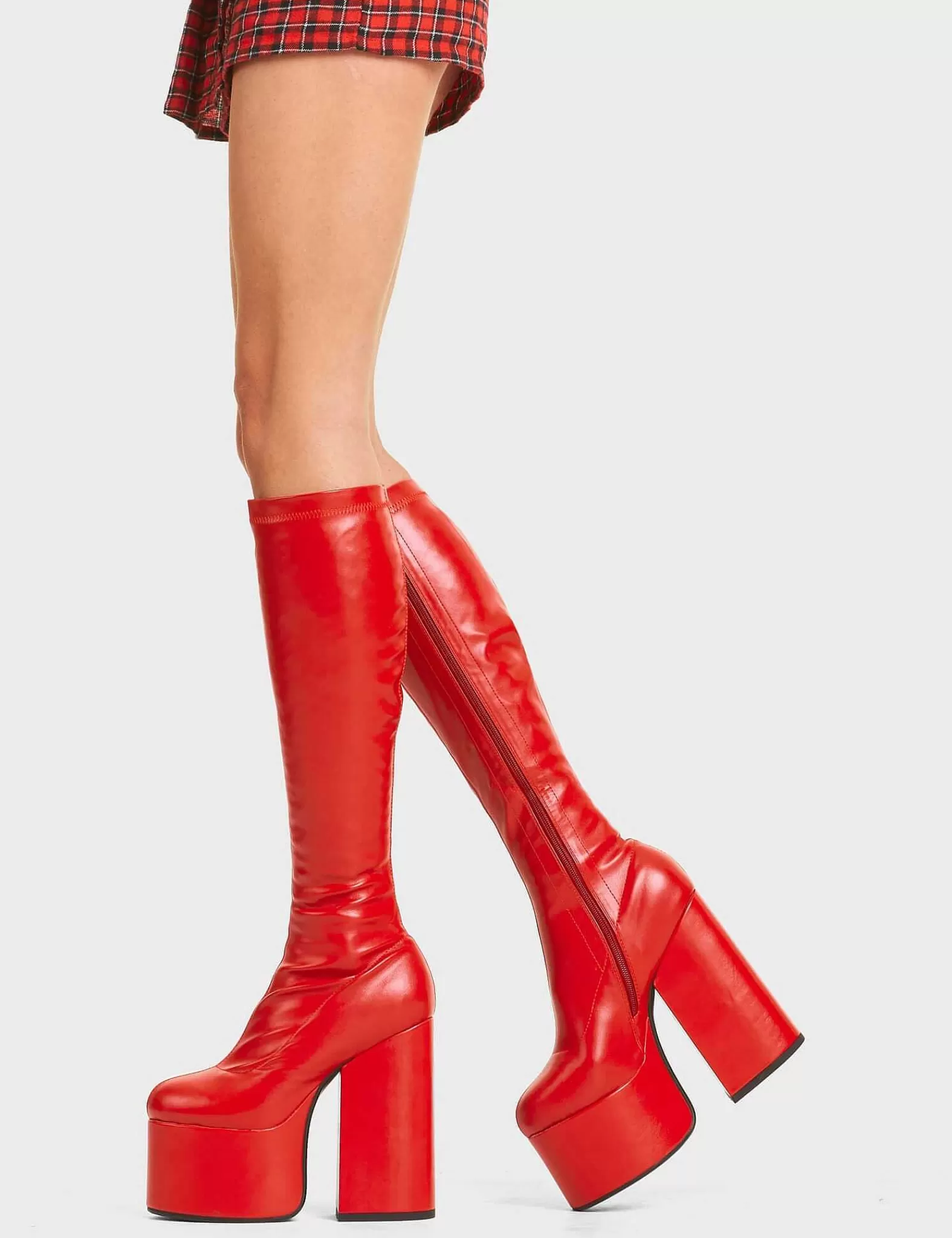 Lamoda Knee High>Messenger Platform Knee High Boots