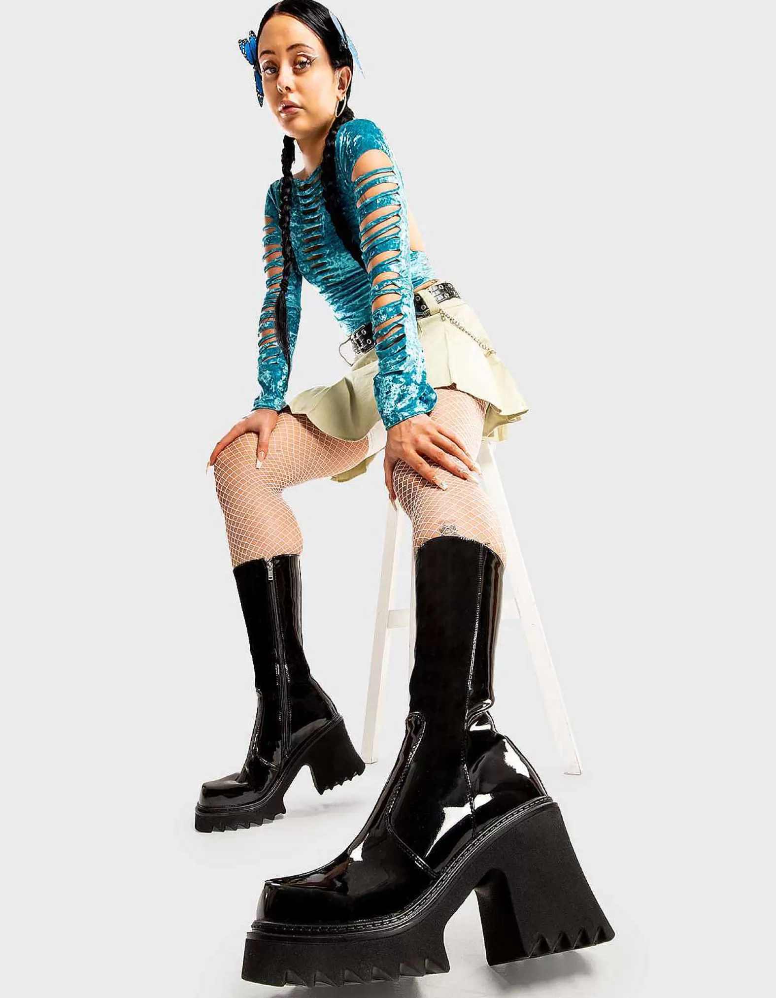 Lamoda Calf>Mind Pool Chunky Platform Calf Boots