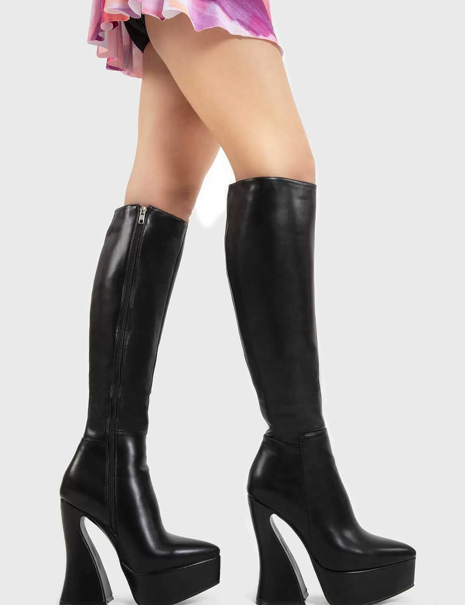 Lamoda Knee High>Money Moves Platform Knee High Boots