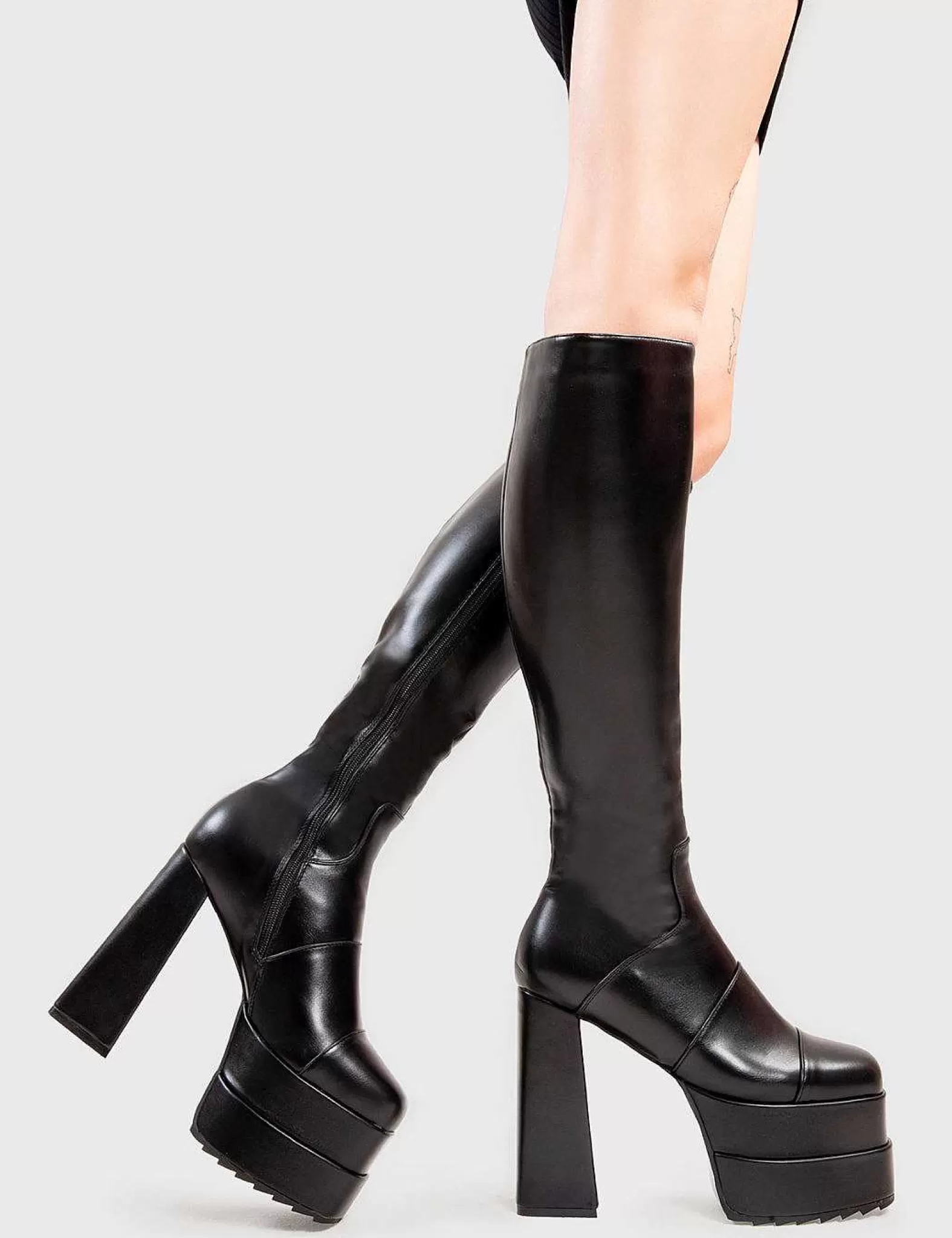 Lamoda Knee High>My Desires Platform Knee High Boots