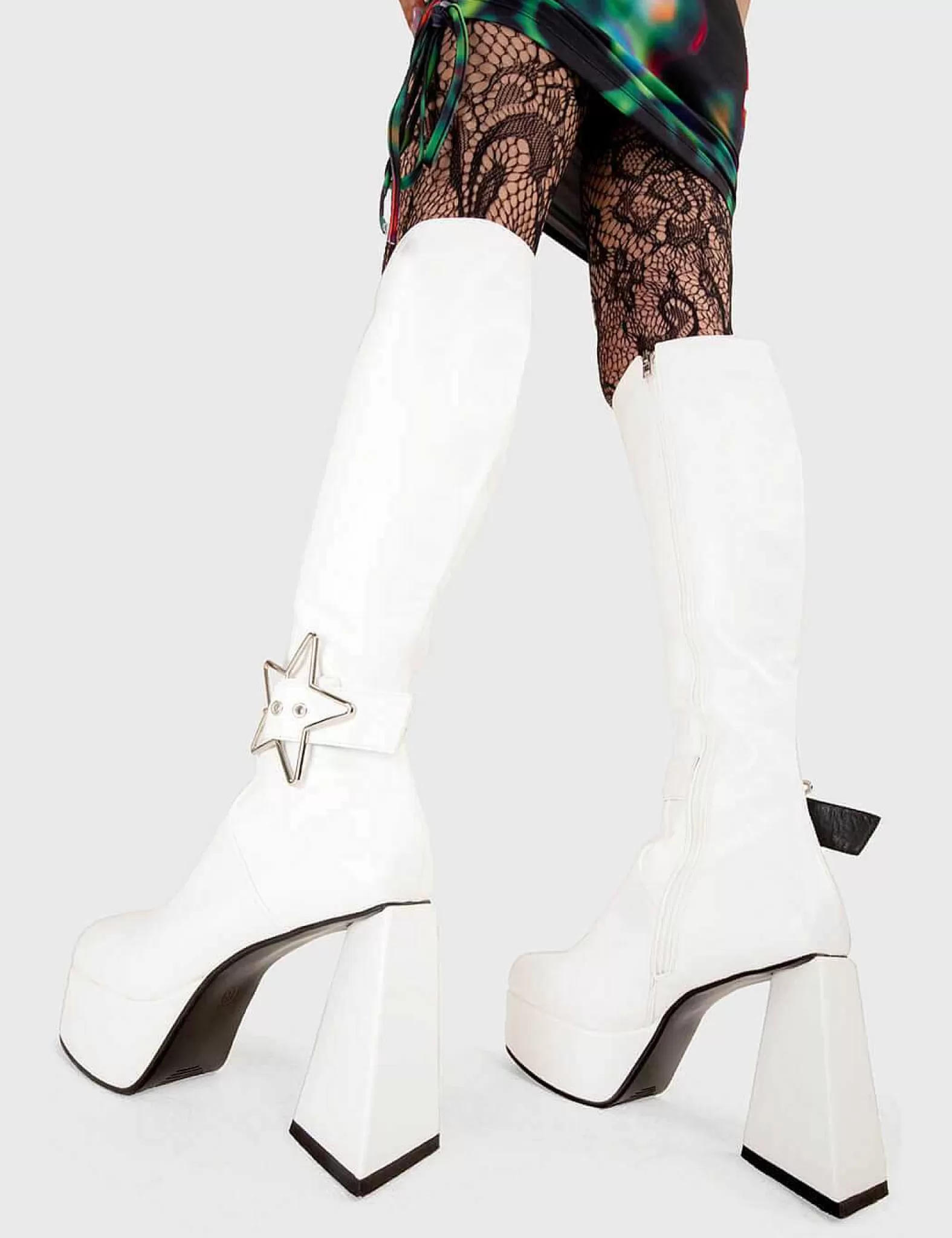 Lamoda Knee High>Night Light Platform Knee High Boots