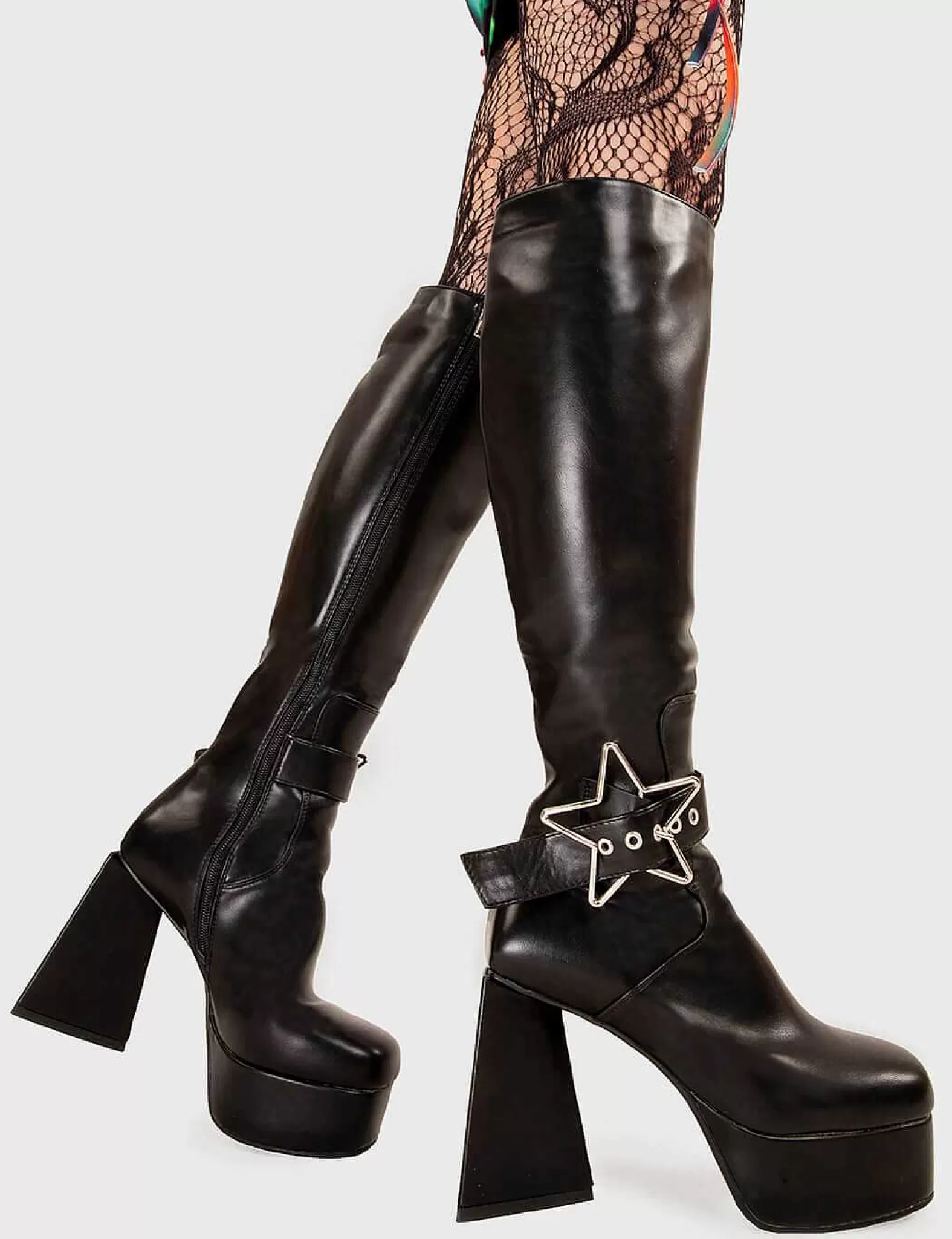 Lamoda Knee High>Night Light Platform Knee High Boots