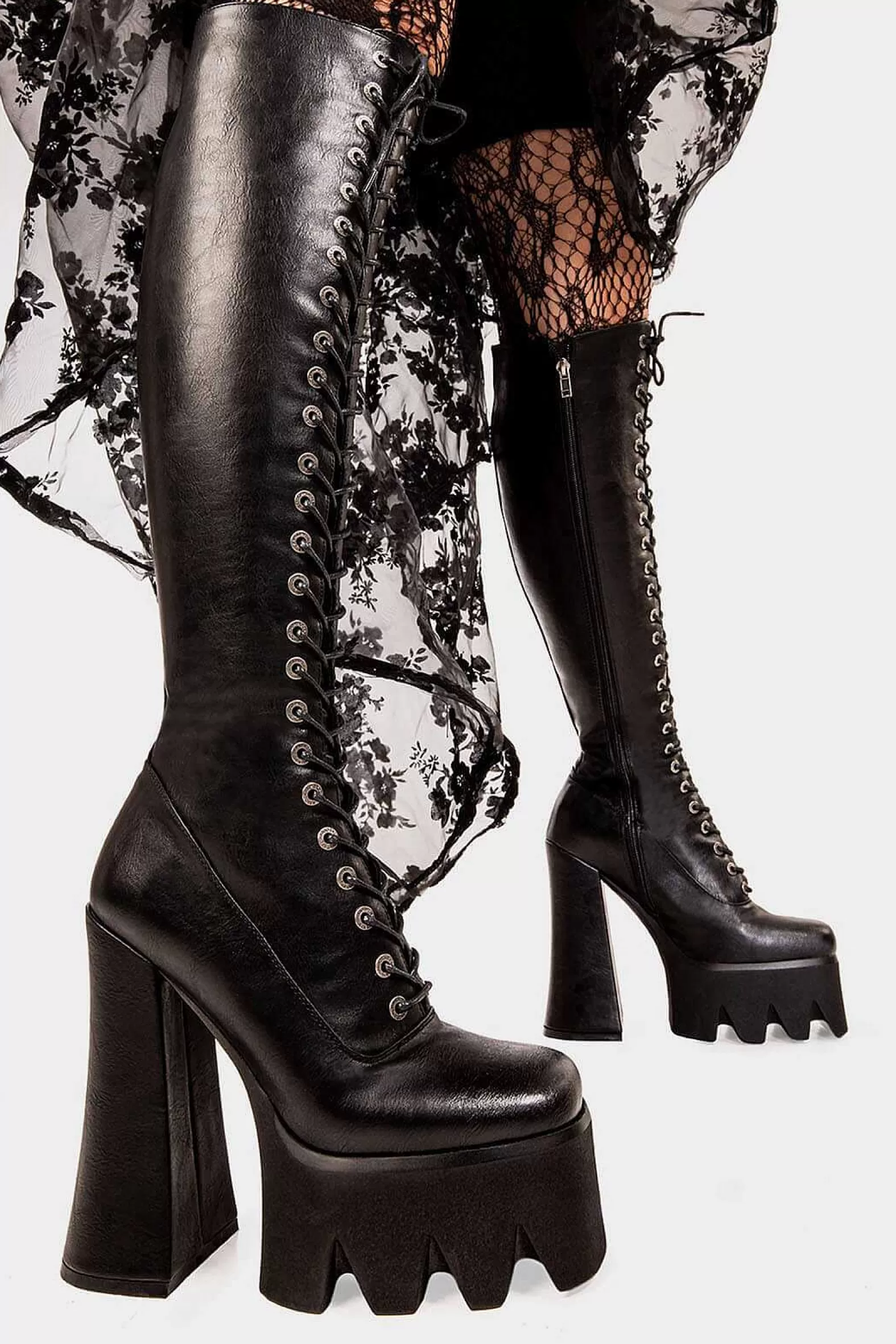 Lamoda Knee High>No Promises Platform Knee High Boots