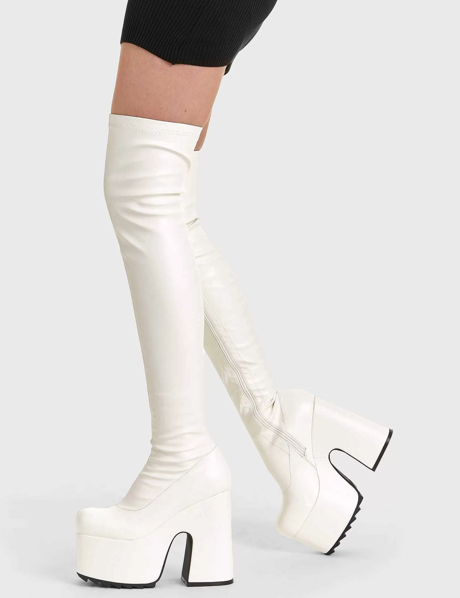 Lamoda Chunky>Not Ready Chunky Platform Thigh High Boots