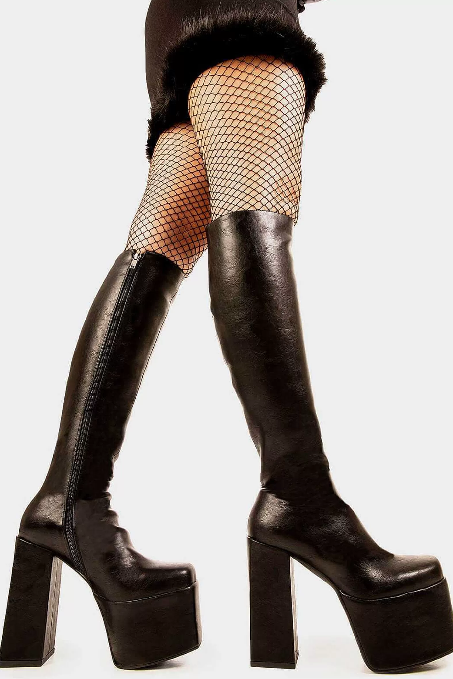 Lamoda Knee High>Obsession Wide Calf Platform Knee High Boots