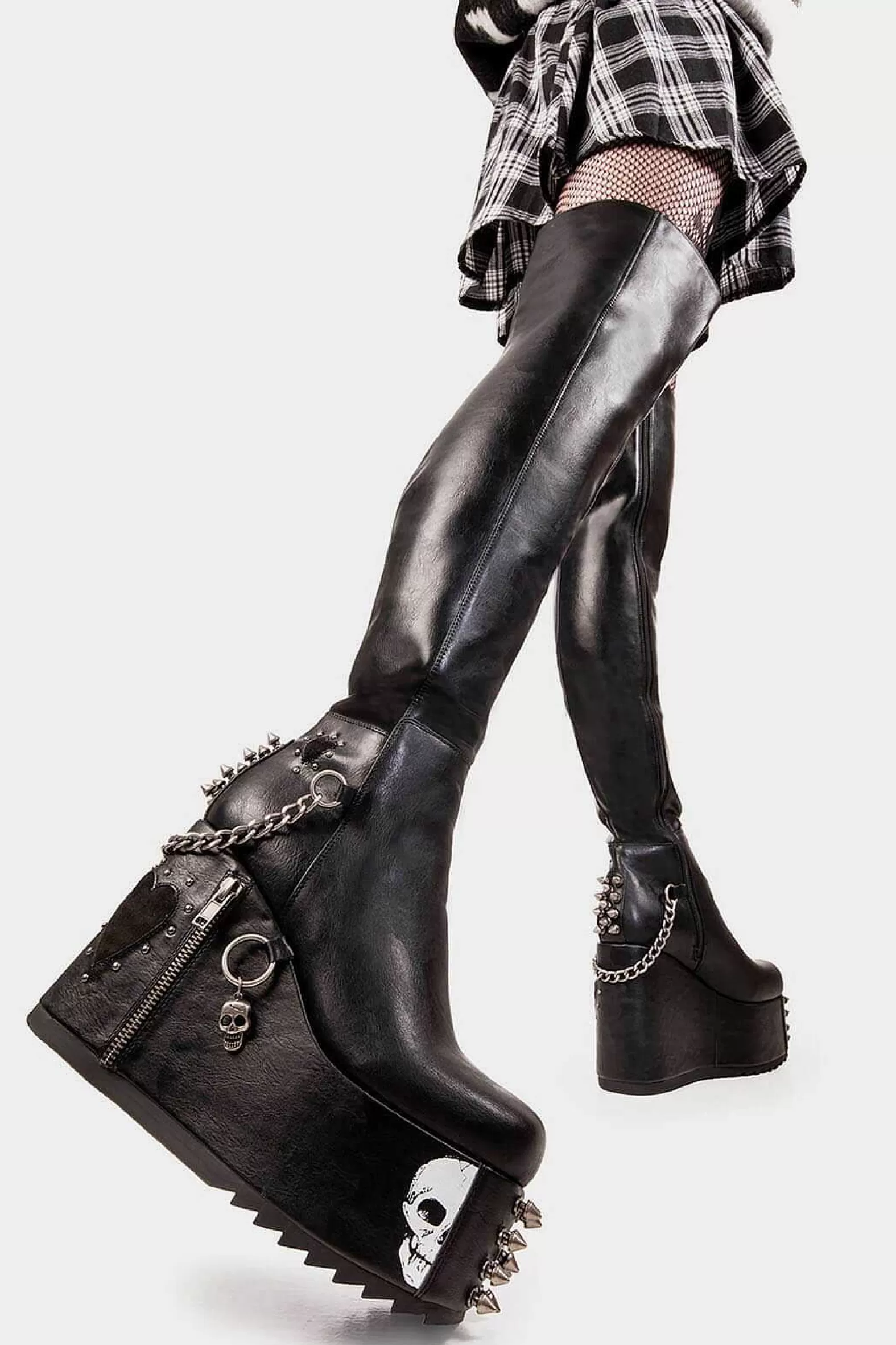 Lamoda Chunky>Out Of Line Chunky Platform Thigh High Boots