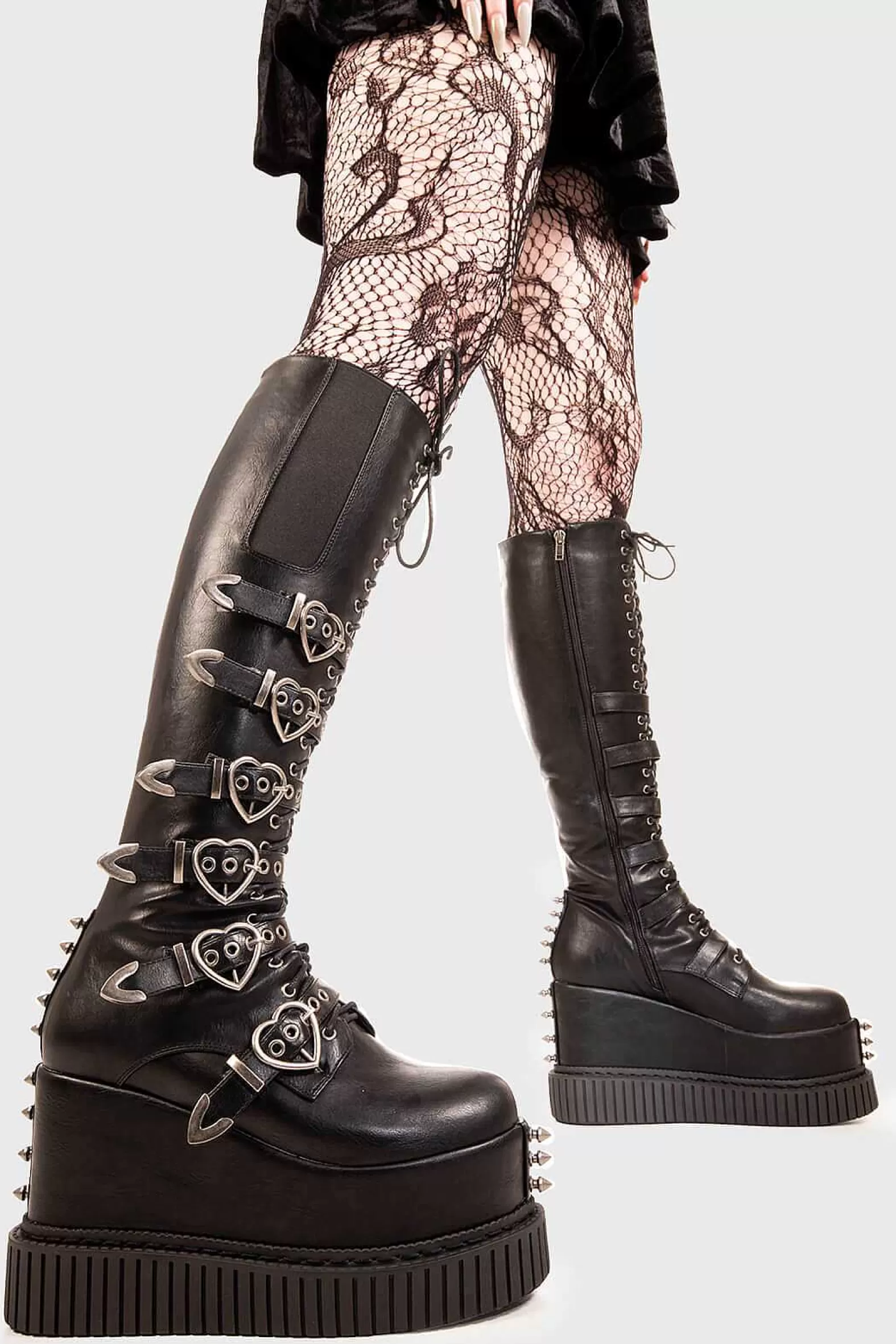 Lamoda Platform>Overkill Chunky Platform Knee High Boots