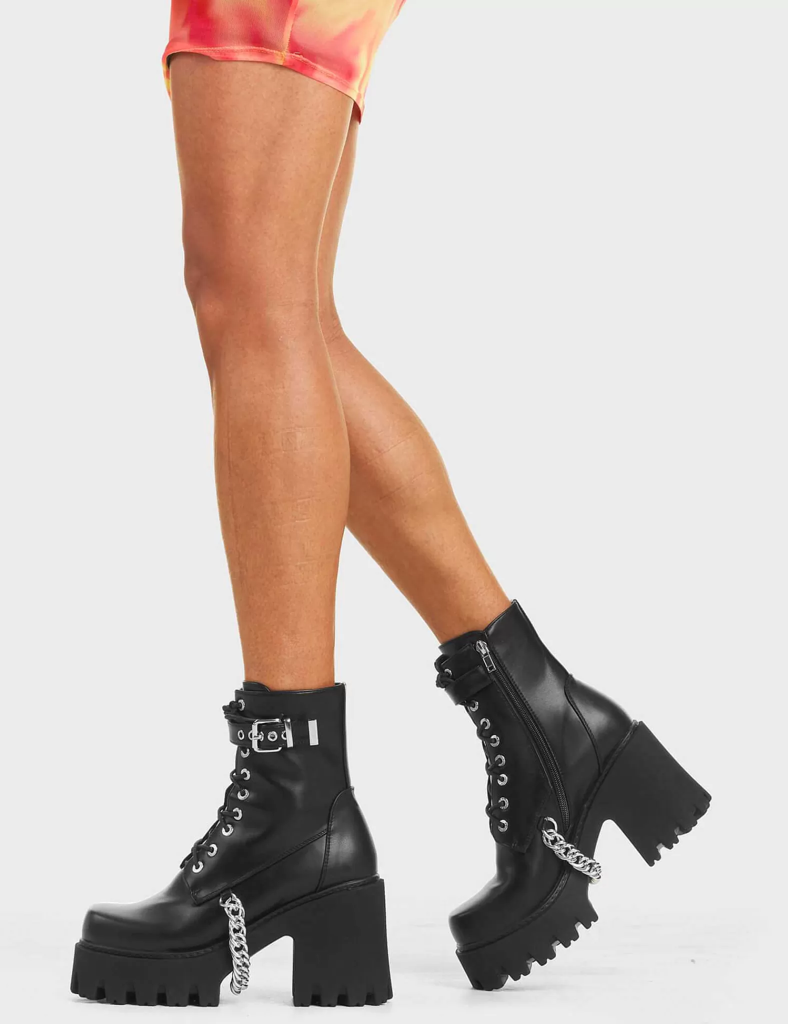 Lamoda Chunky>Play Hard Chunky Platform Ankle Boots