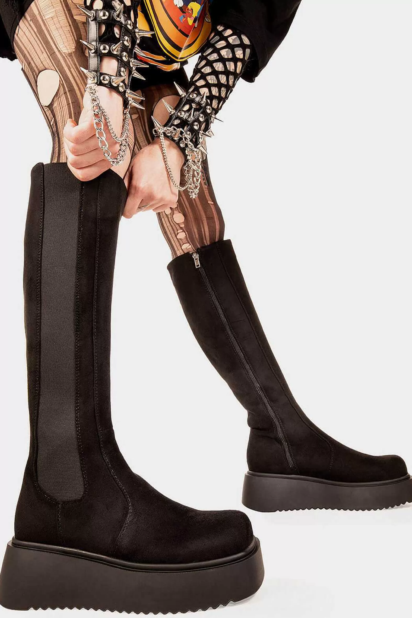 Lamoda Knee High>Powerful Chunky Knee High Boots