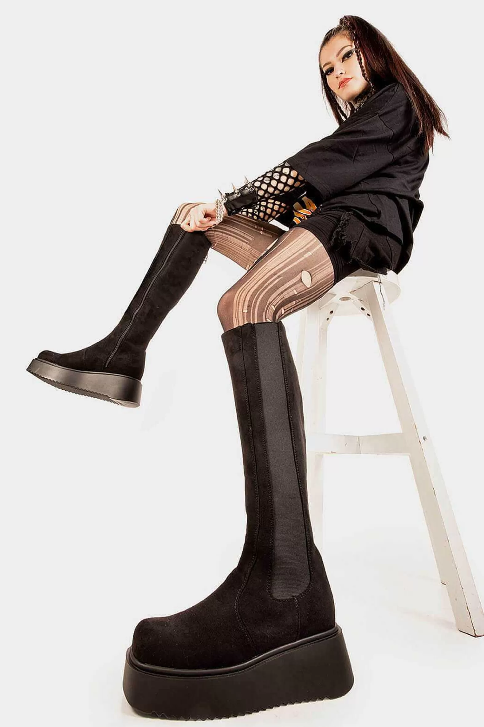 Lamoda Knee High>Powerful Chunky Knee High Boots