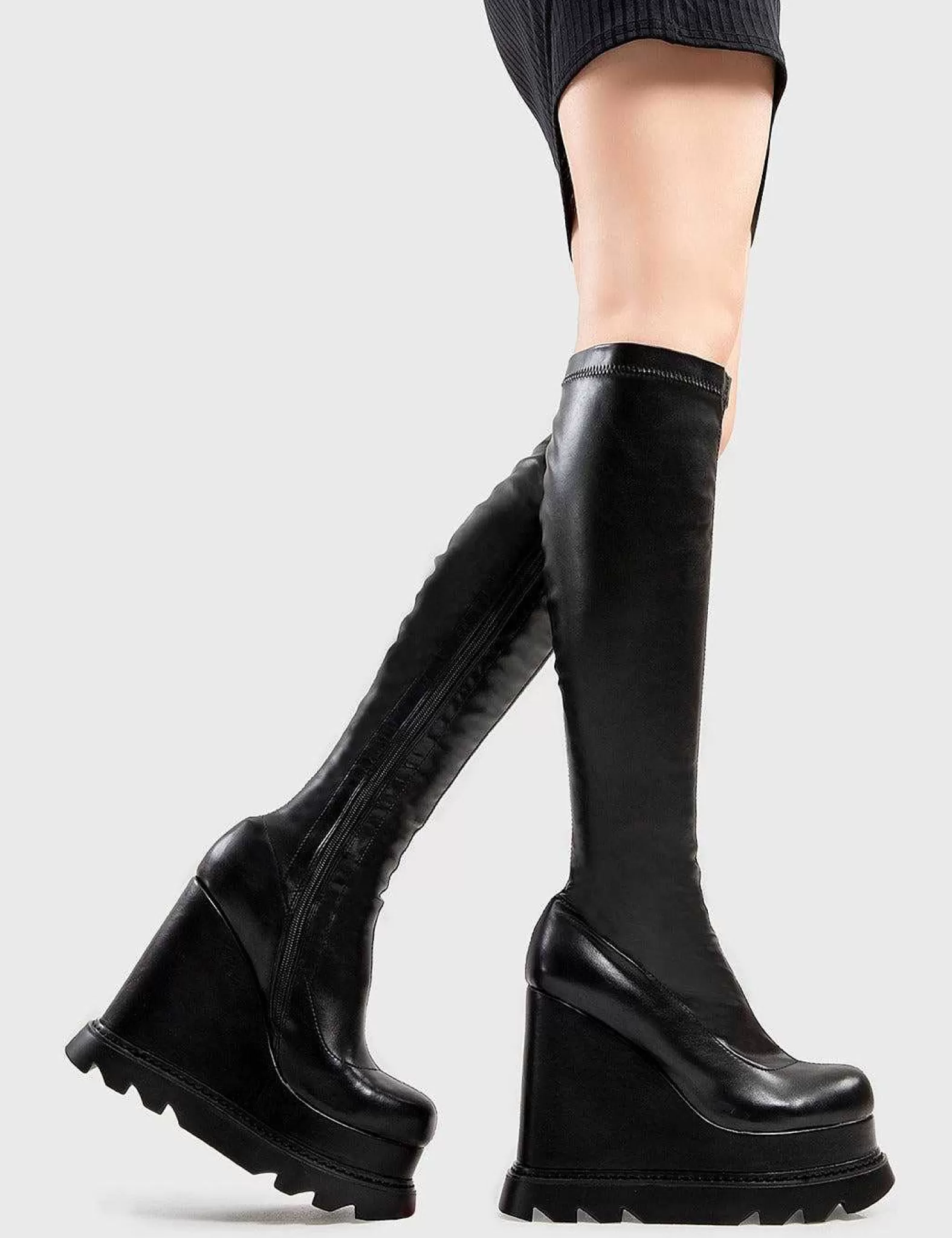 Lamoda Calf>Roses Chunky Platform Calf Boots