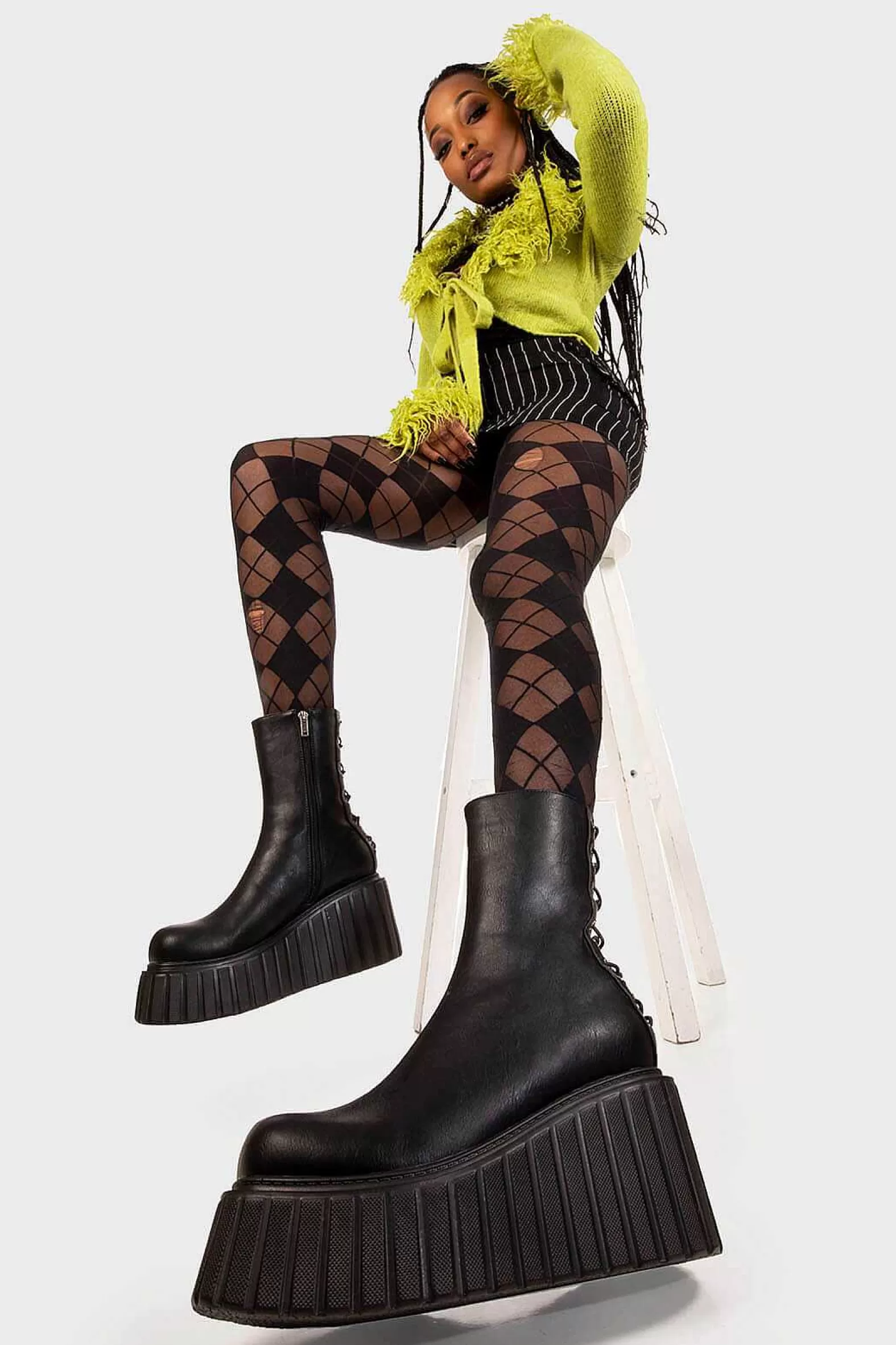 Lamoda Ankle>Say My Name Chunky Ankle Creeper Boots