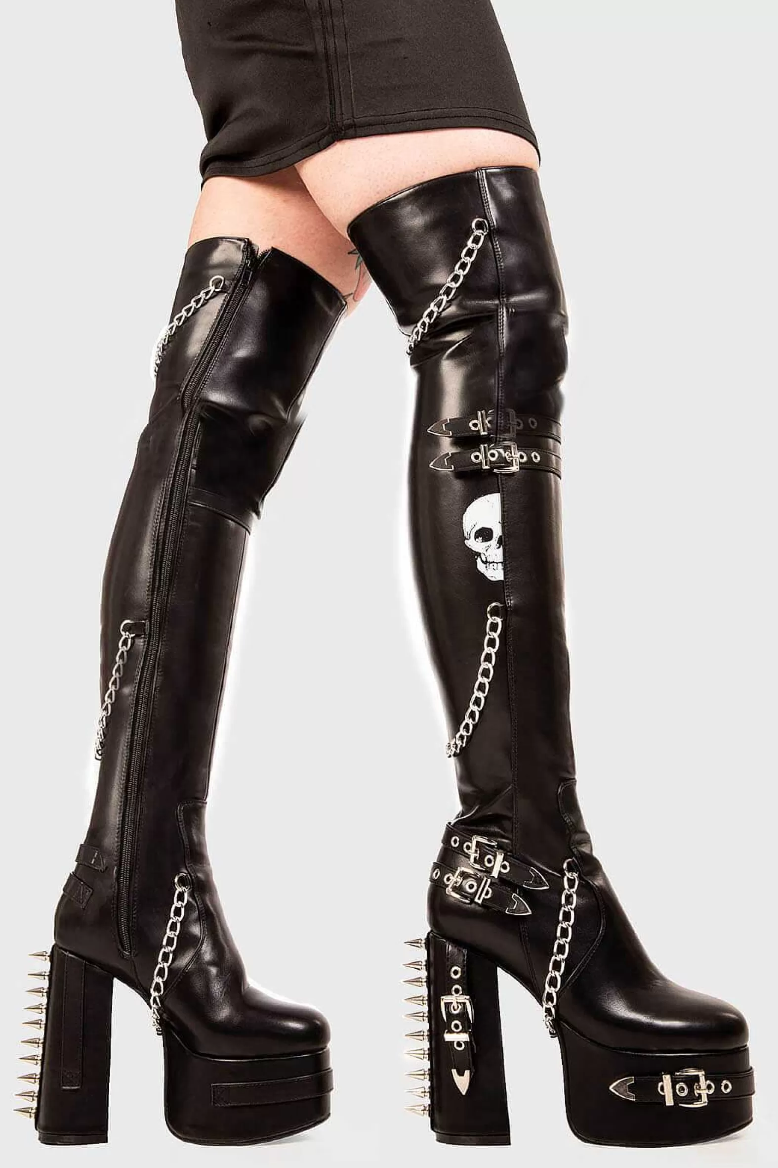 Lamoda Platform>Scream Wide Calf Platform Thigh High Boots