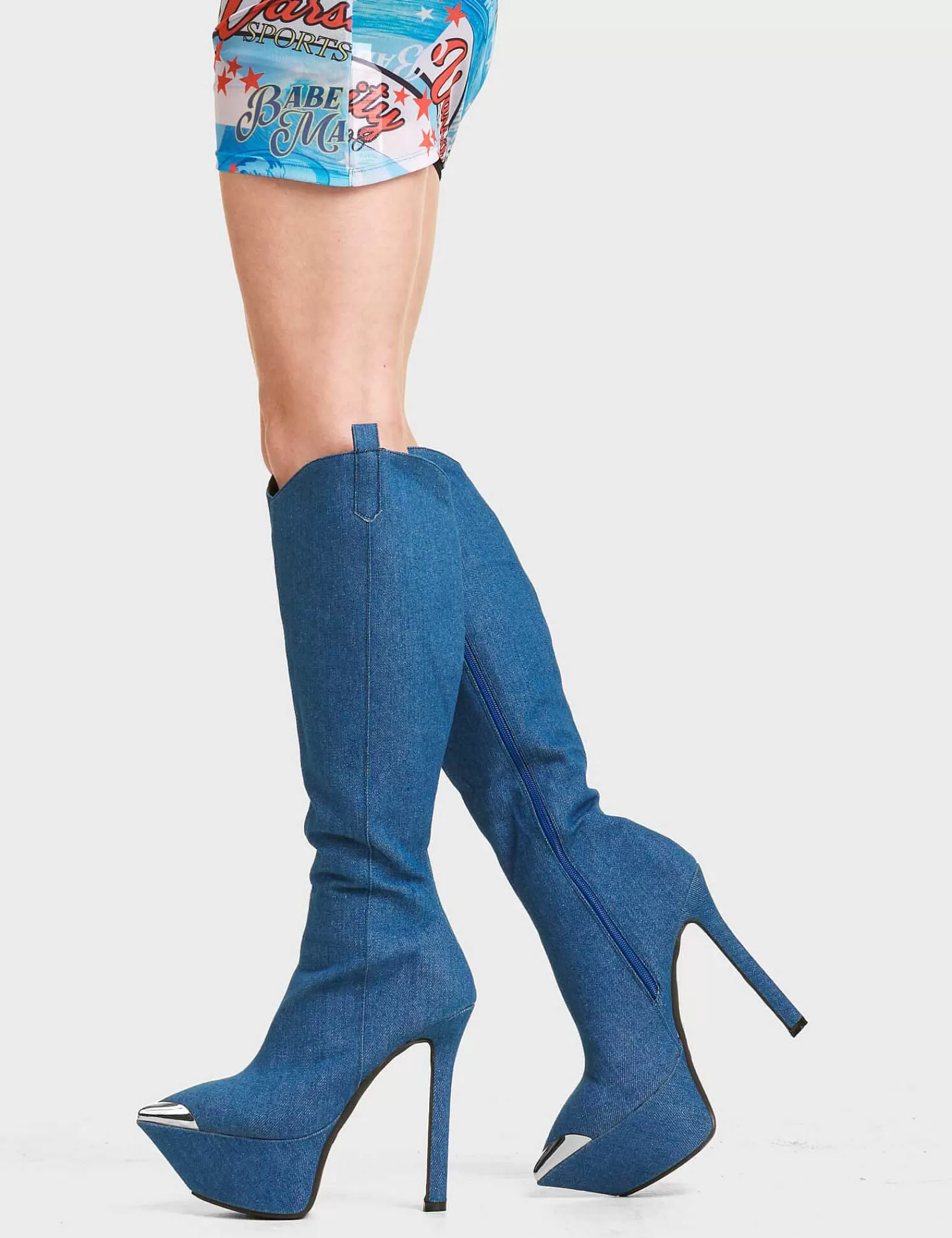 Lamoda Knee High>Seal My Fate Platform Knee High Boots