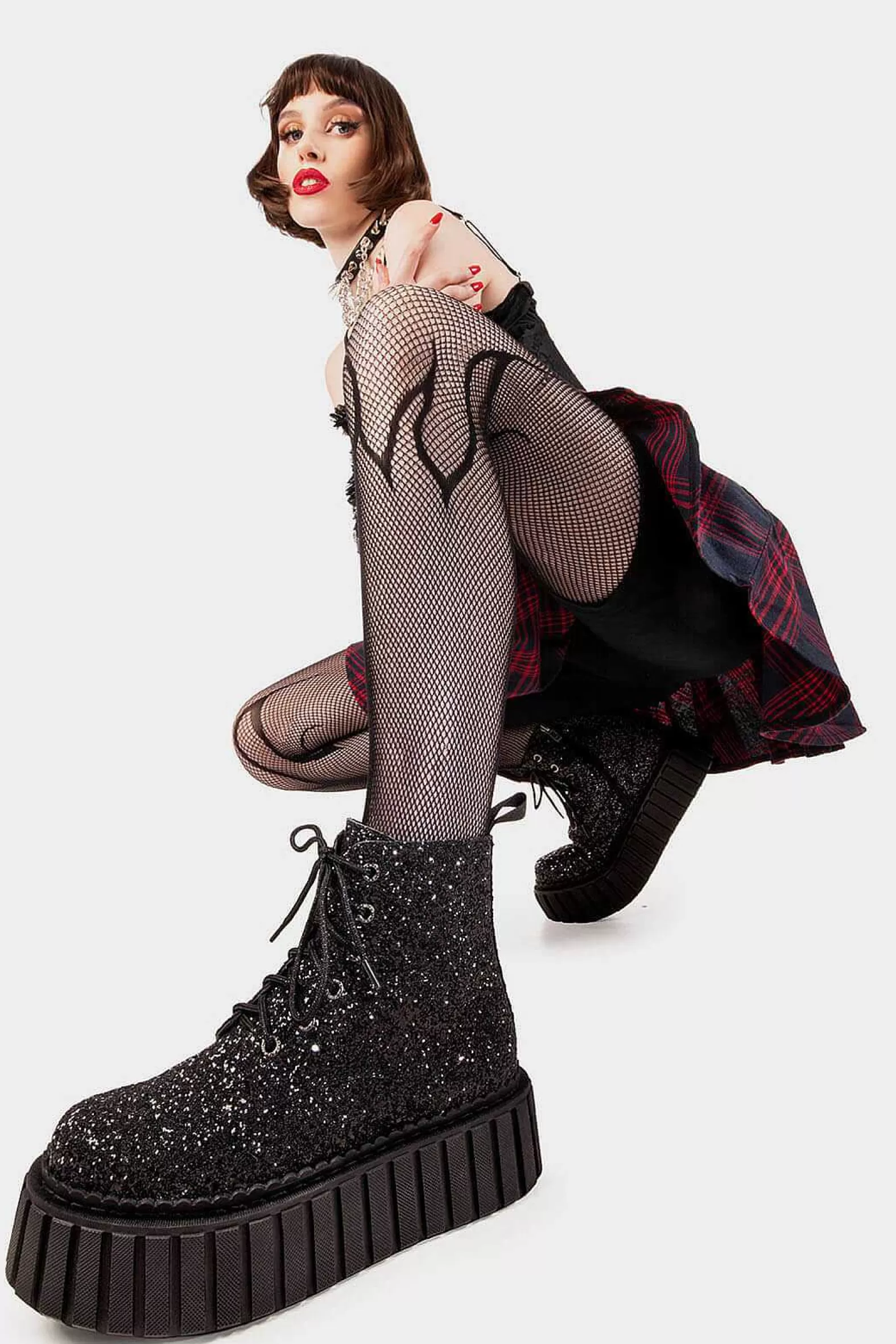 Lamoda Creepers>Shooting Star Chunky Ankle Creeper Boots