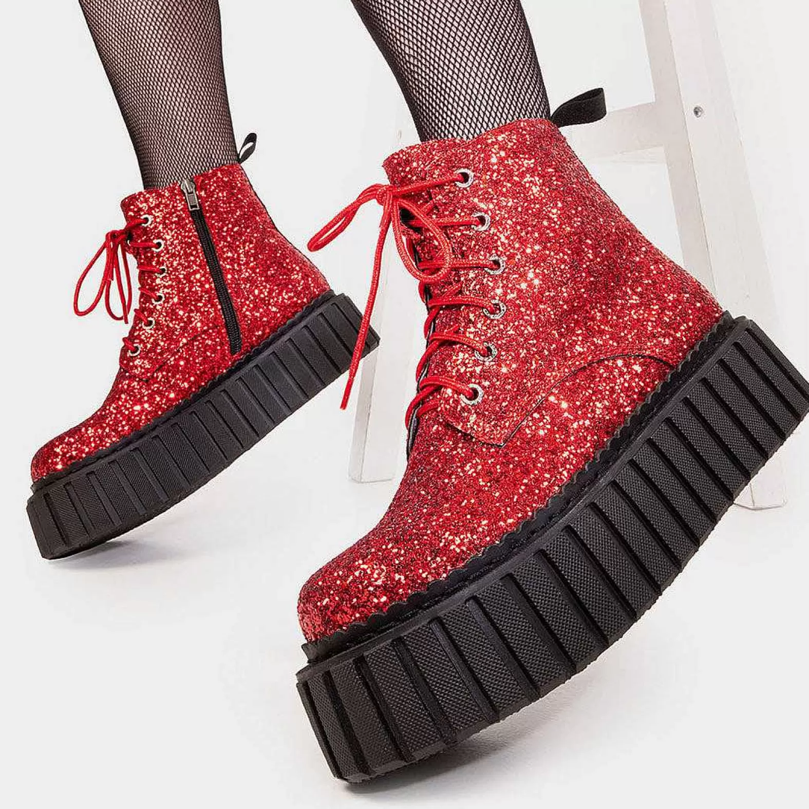 Lamoda Creepers>Shooting Star Chunky Ankle Creeper Boots