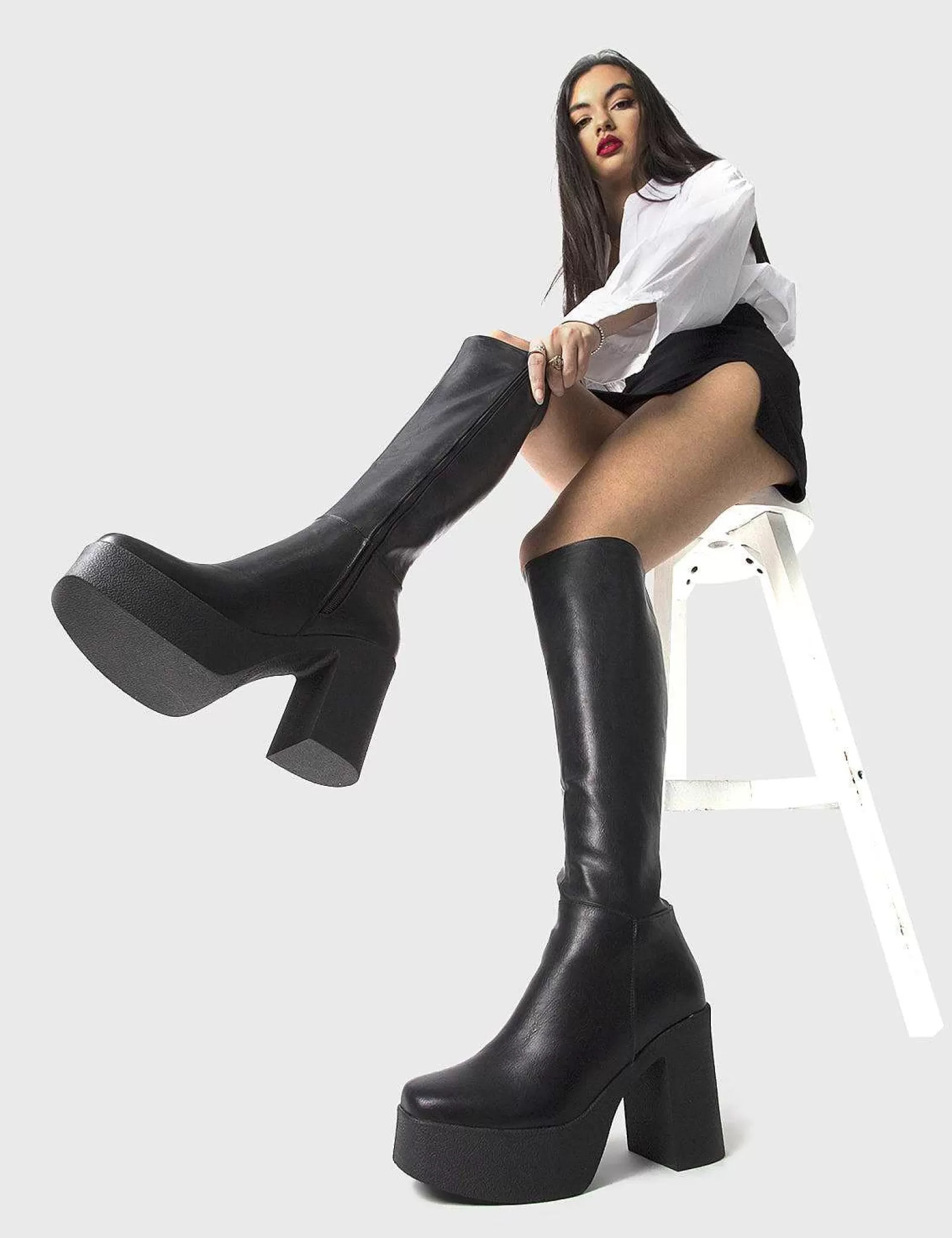 Lamoda Platform>Slick Nicks Platform Knee High Boots