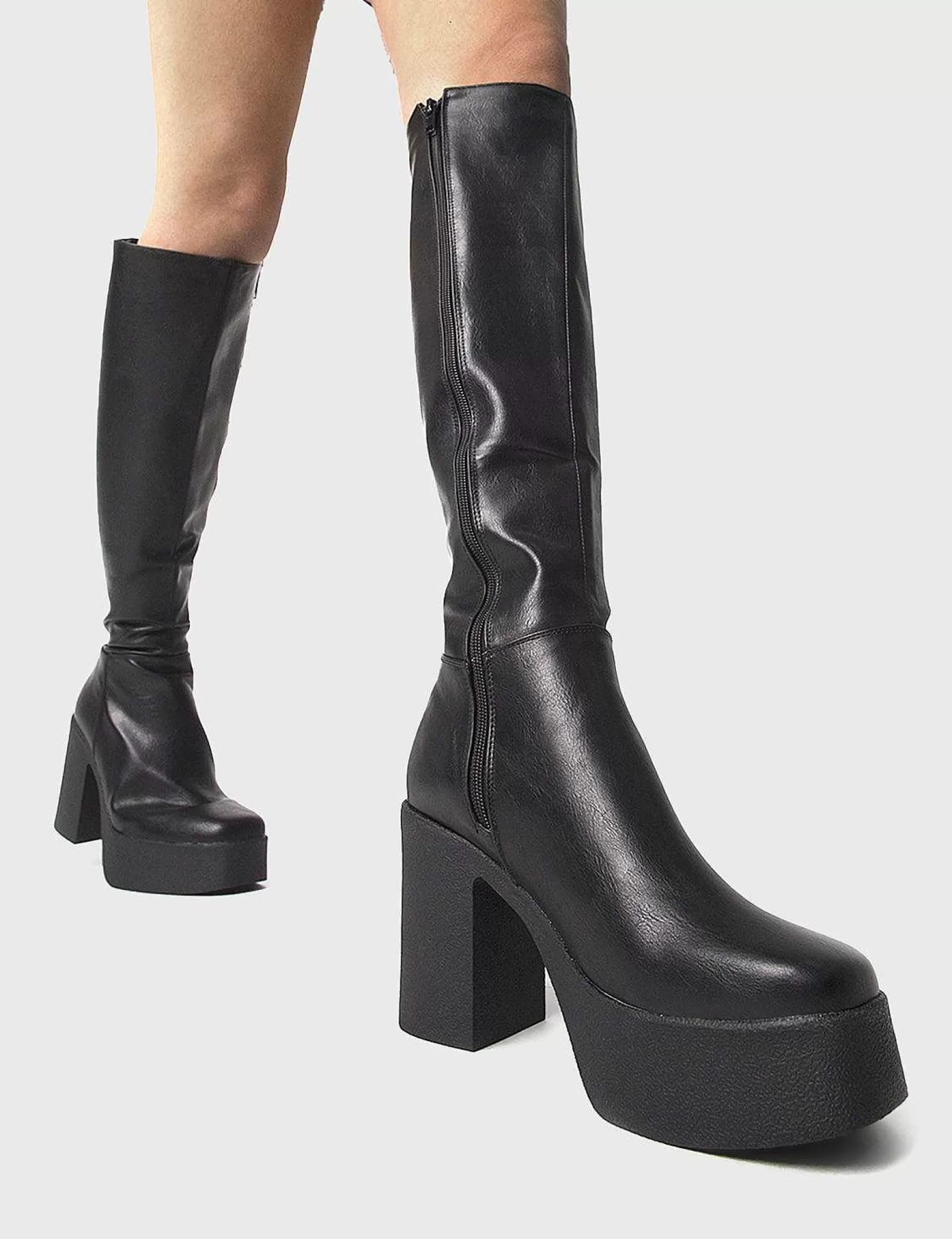 Lamoda Platform>Slick Nicks Wide Calf Platform Knee High Boots