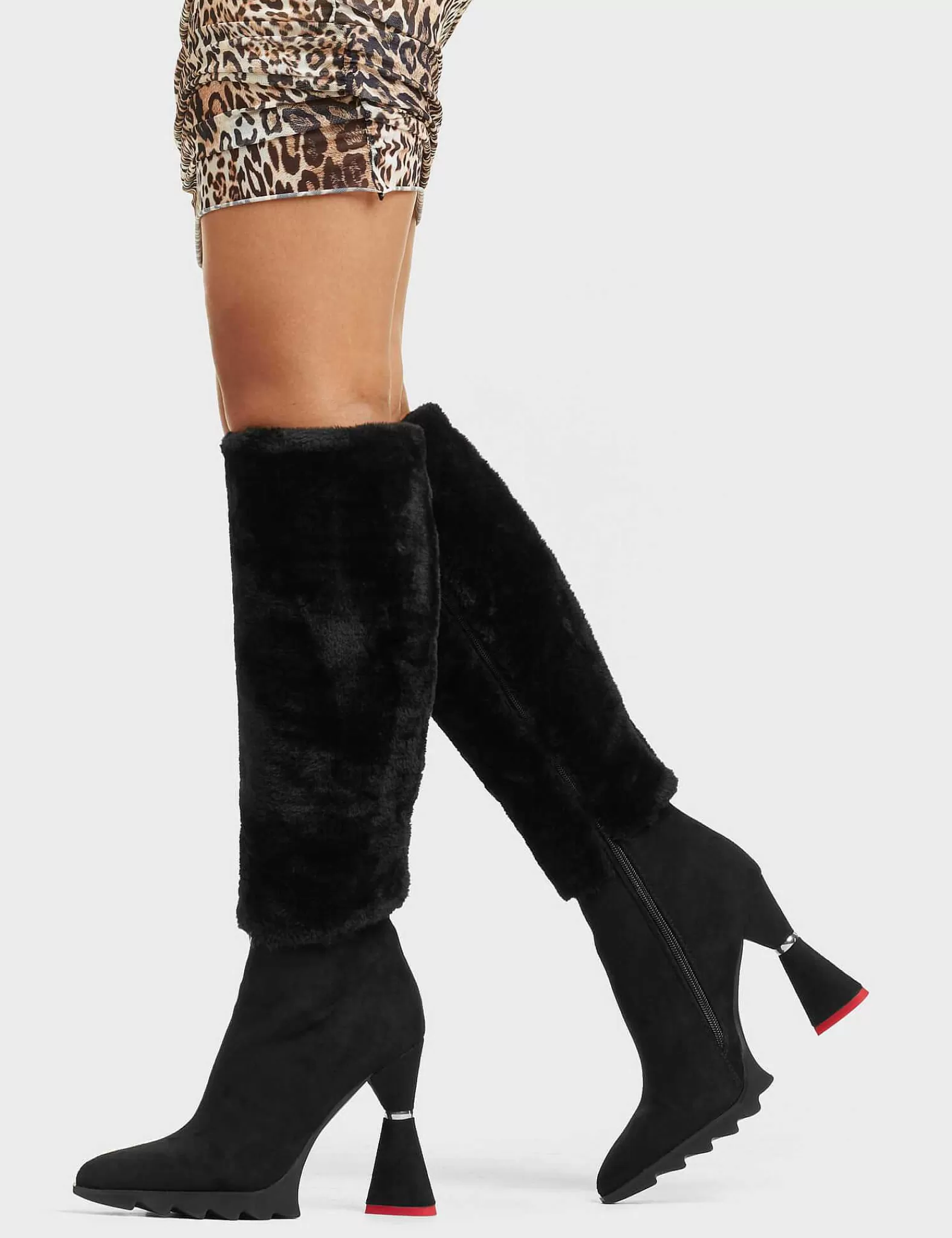 Lamoda Knee High>So Fur So Good Platform Knee High Boots