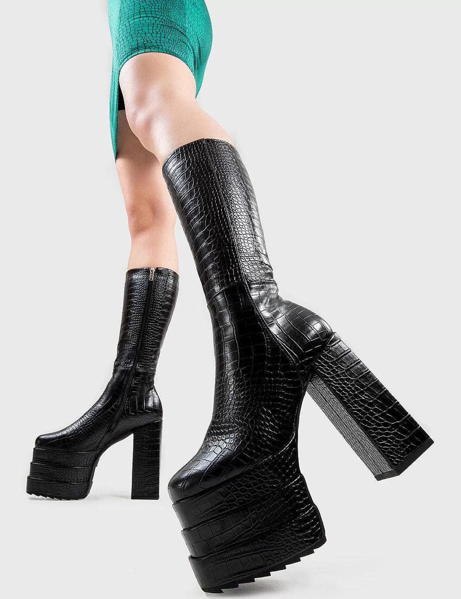 Lamoda Calf>Step On You Platform Calf Boots