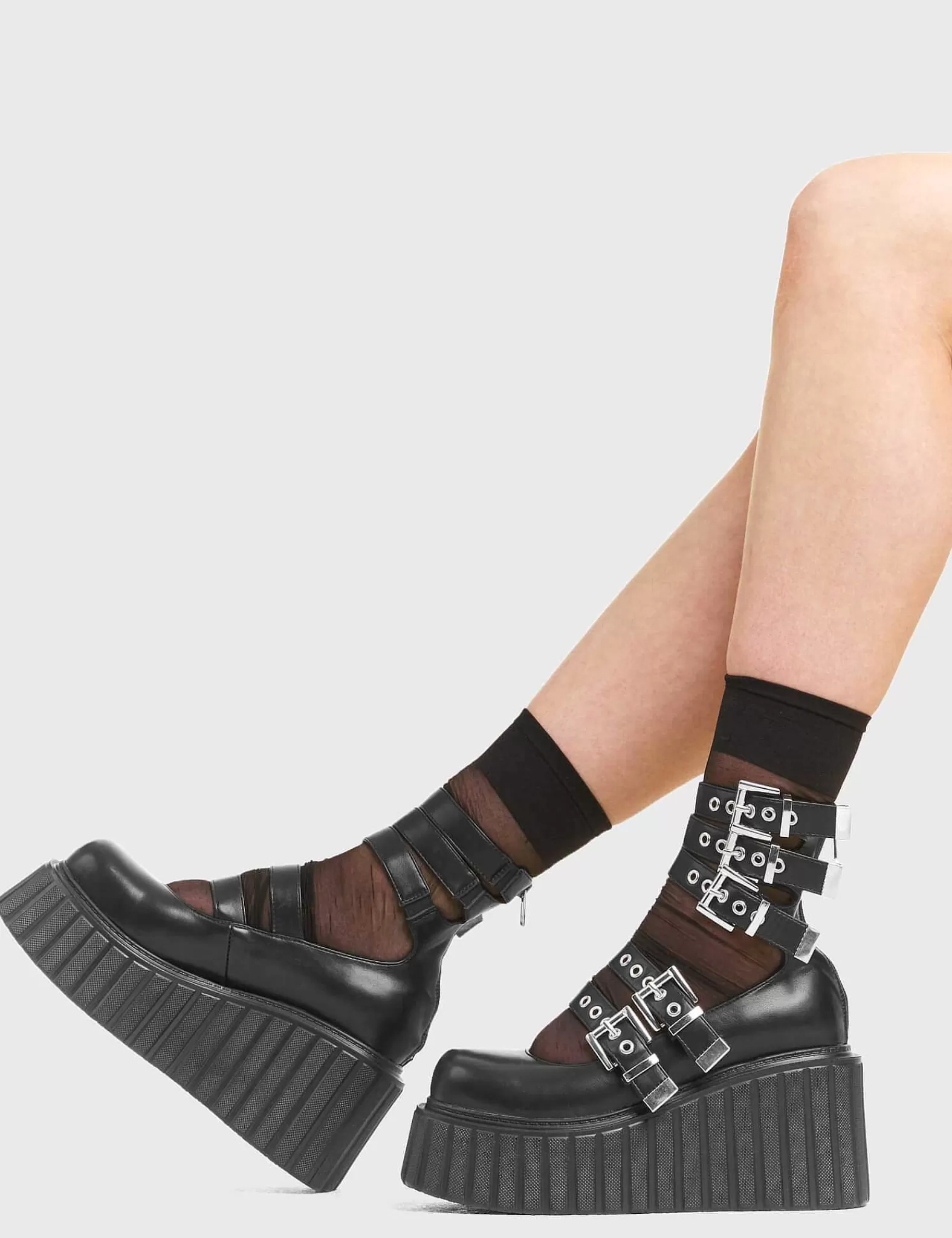 Lamoda Platform>Under The Influence Chunky Platform Creeper Shoes