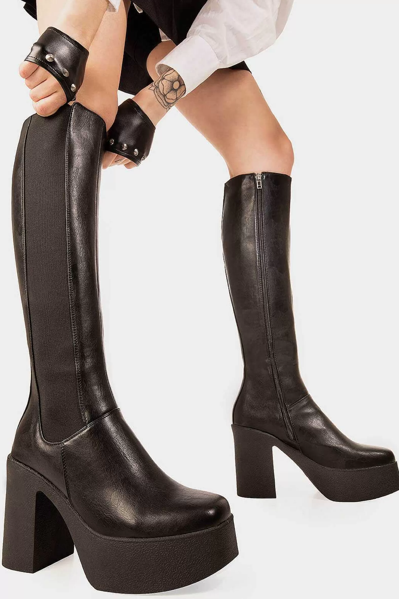 Lamoda Knee High>Yes Boss Platform Knee High Boots