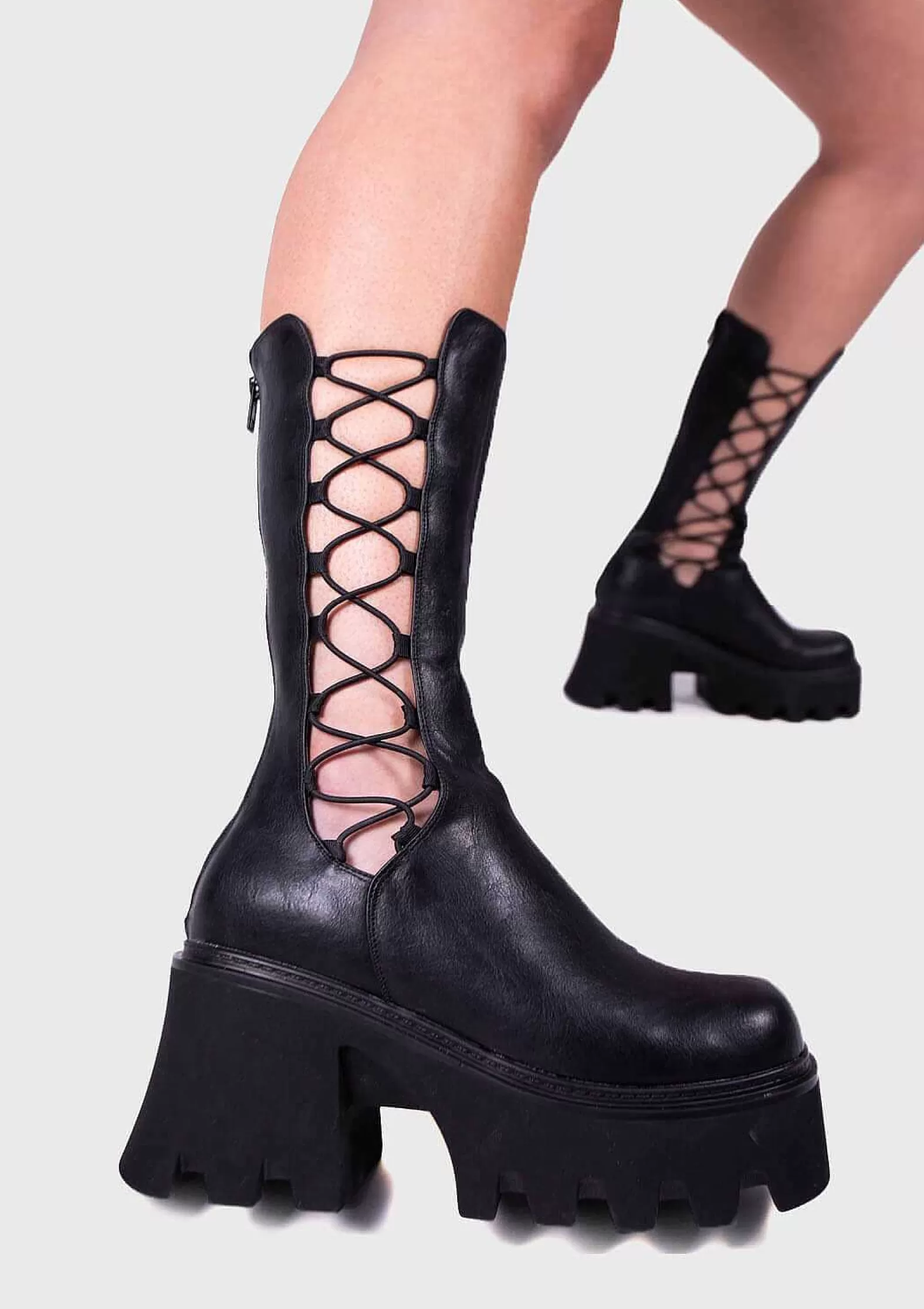 Lamoda Calf>Your Soul Chunky Platform Calf Boots